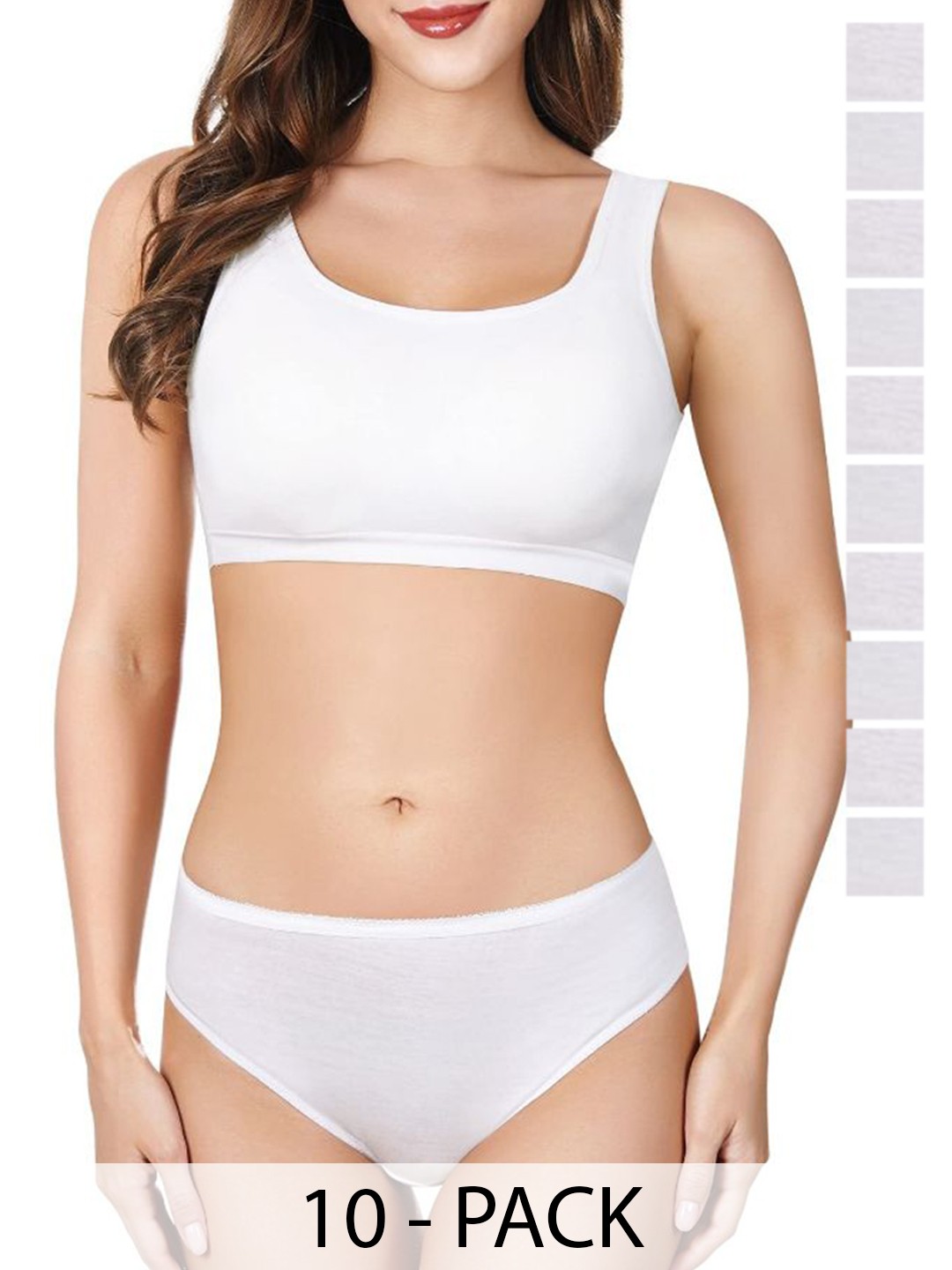 

CareDone 10 Pcs Cotton Disposable Panties, White