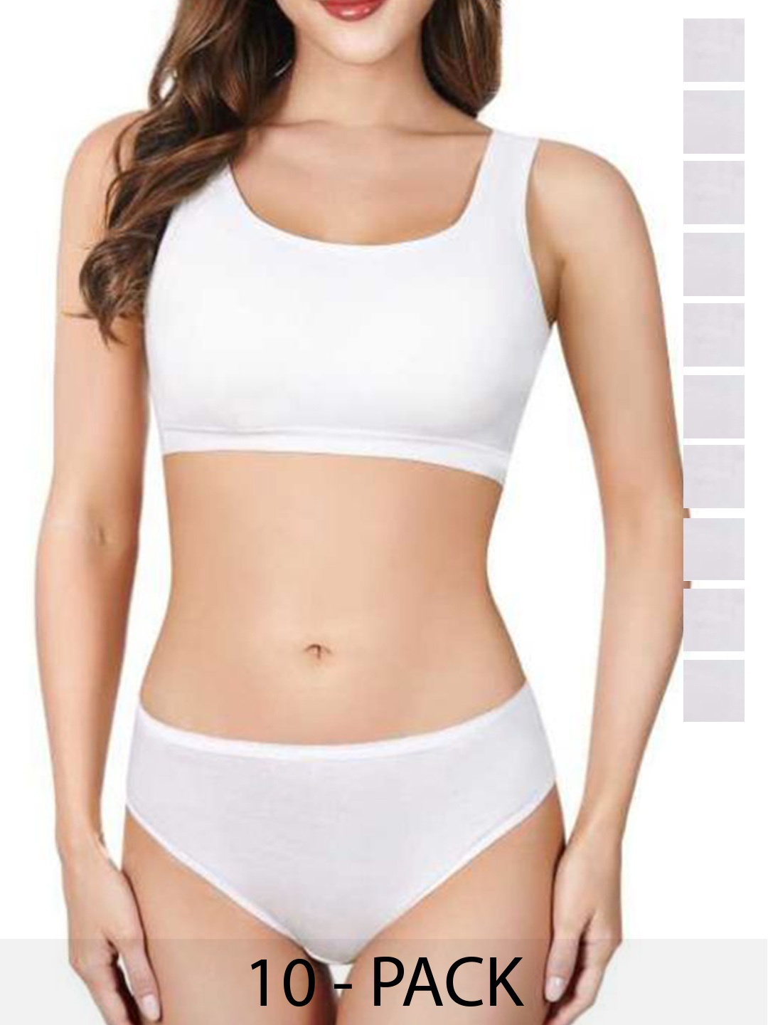 

CareDone 10 Pcs Cotton Disposable Panties, White
