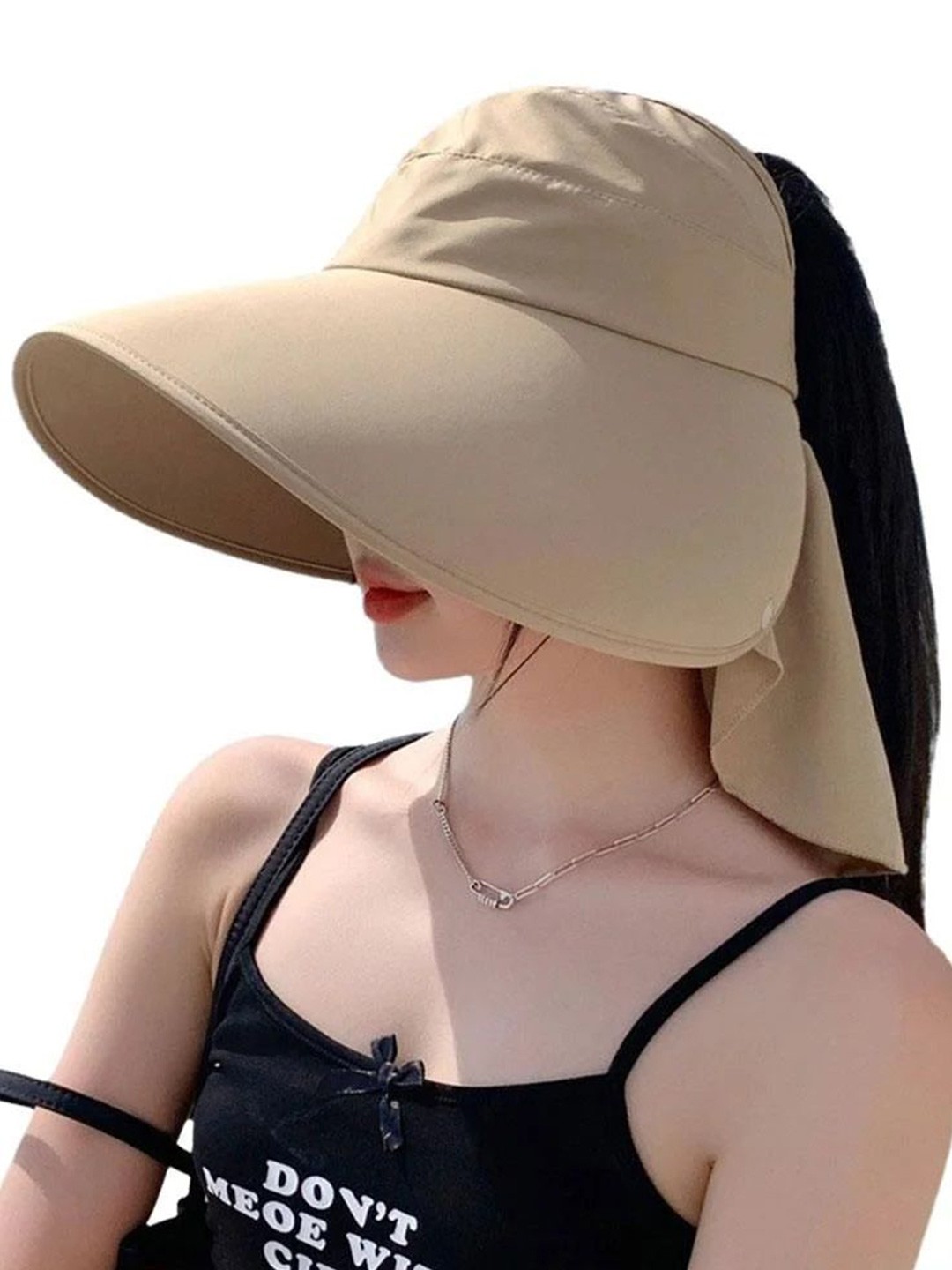 

Alexvyan Women Brown Solid Sun Hat