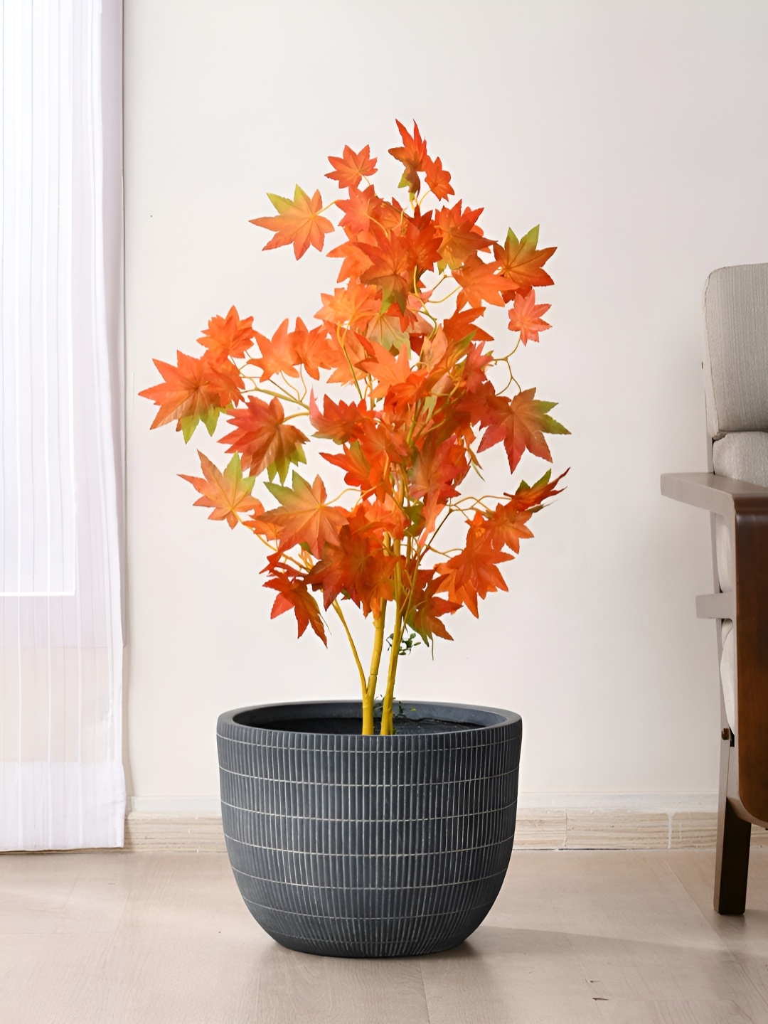 

Athome by Nilkamal Black Textured Ceramic Planters