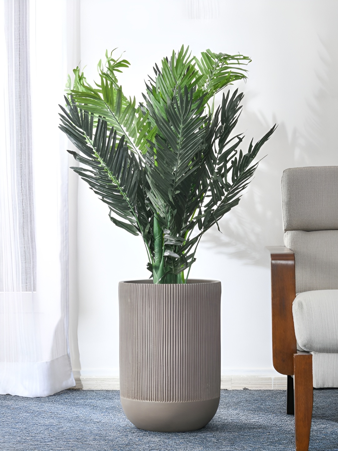 

Athome by Nilkamal Taupe Textured Ceramic Planters