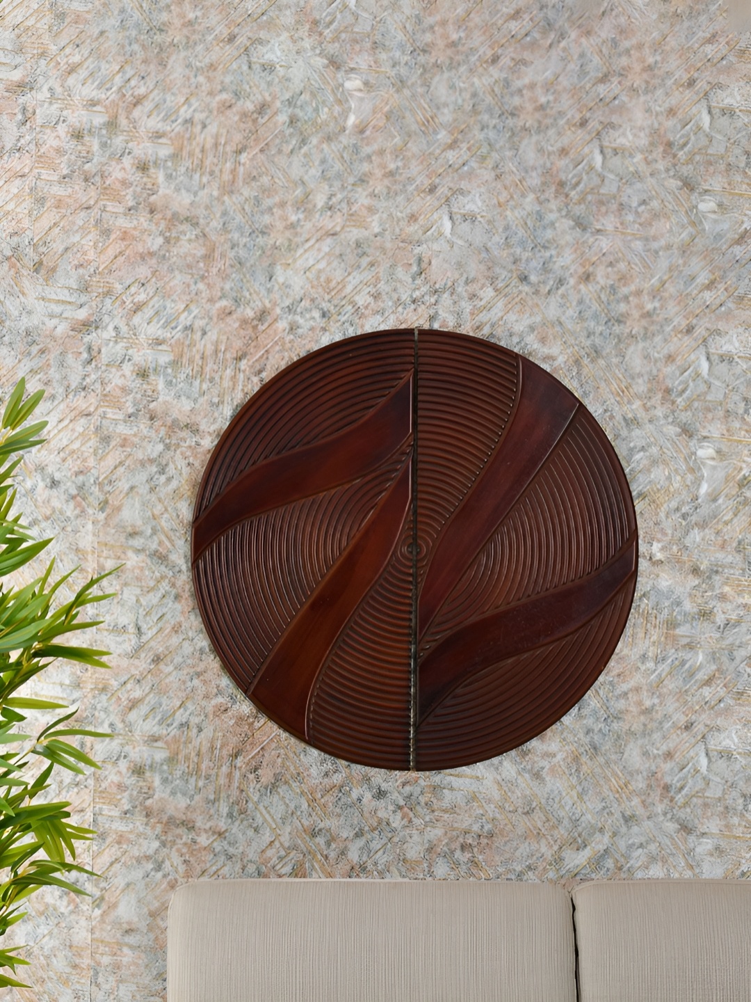 

Athome by Nilkamal Brown Round Wall Decor