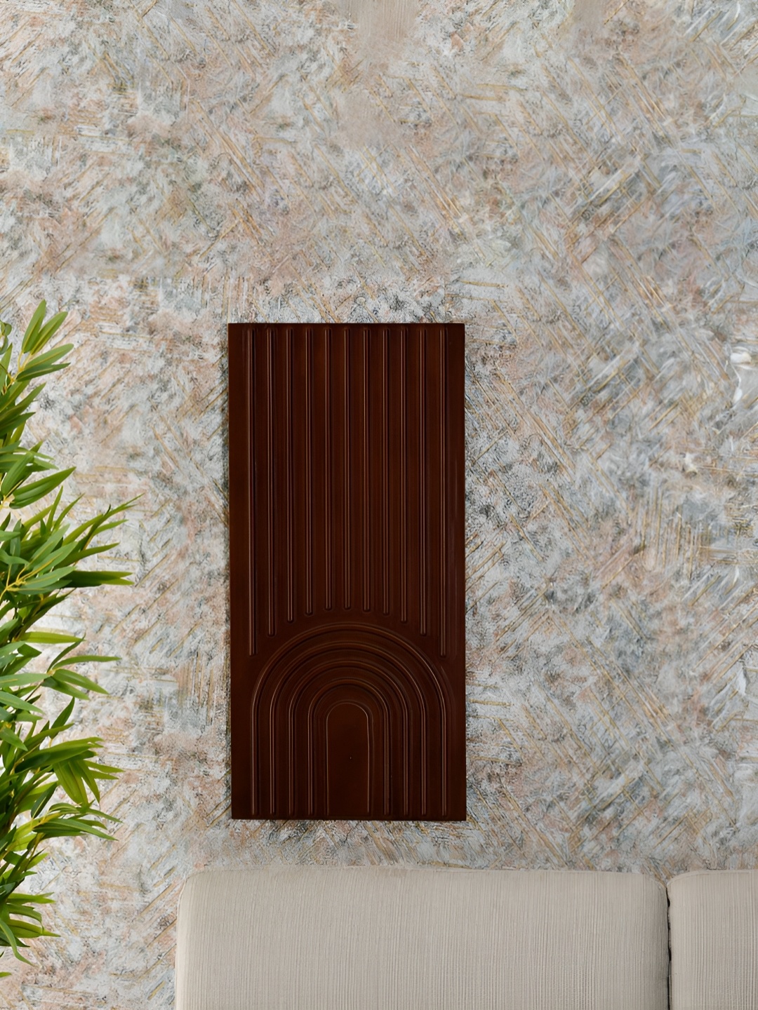

Athome by Nilkamal Brown Wooden Rectangular Wall Decor