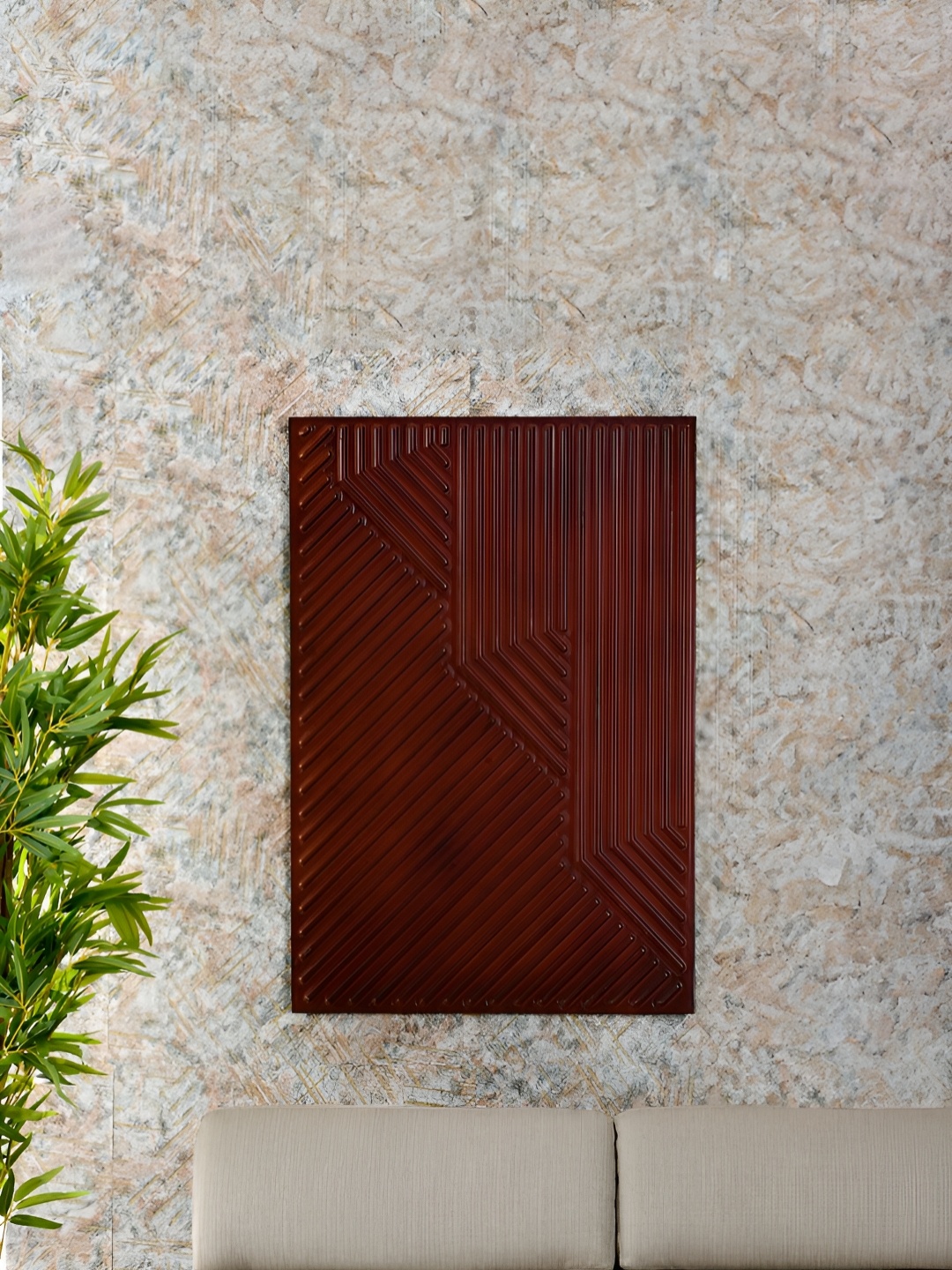 

Athome by Nilkamal Brown Rectangle Wooden Wall Art