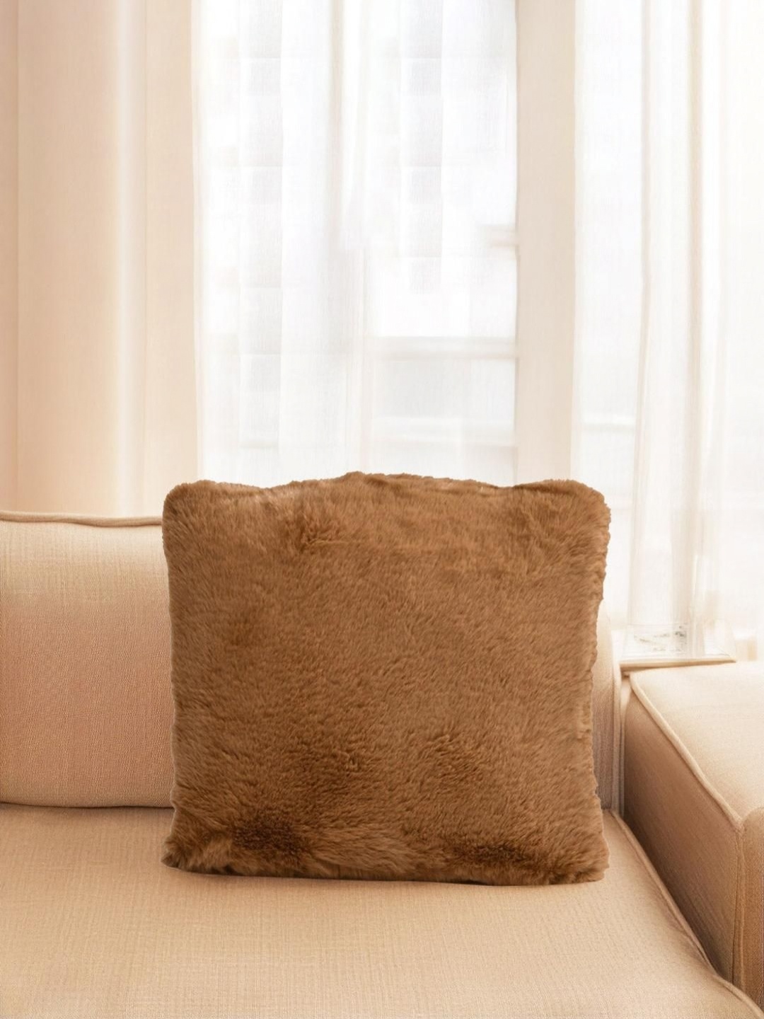 

Athome by Nilkamal Brown Square Cushion
