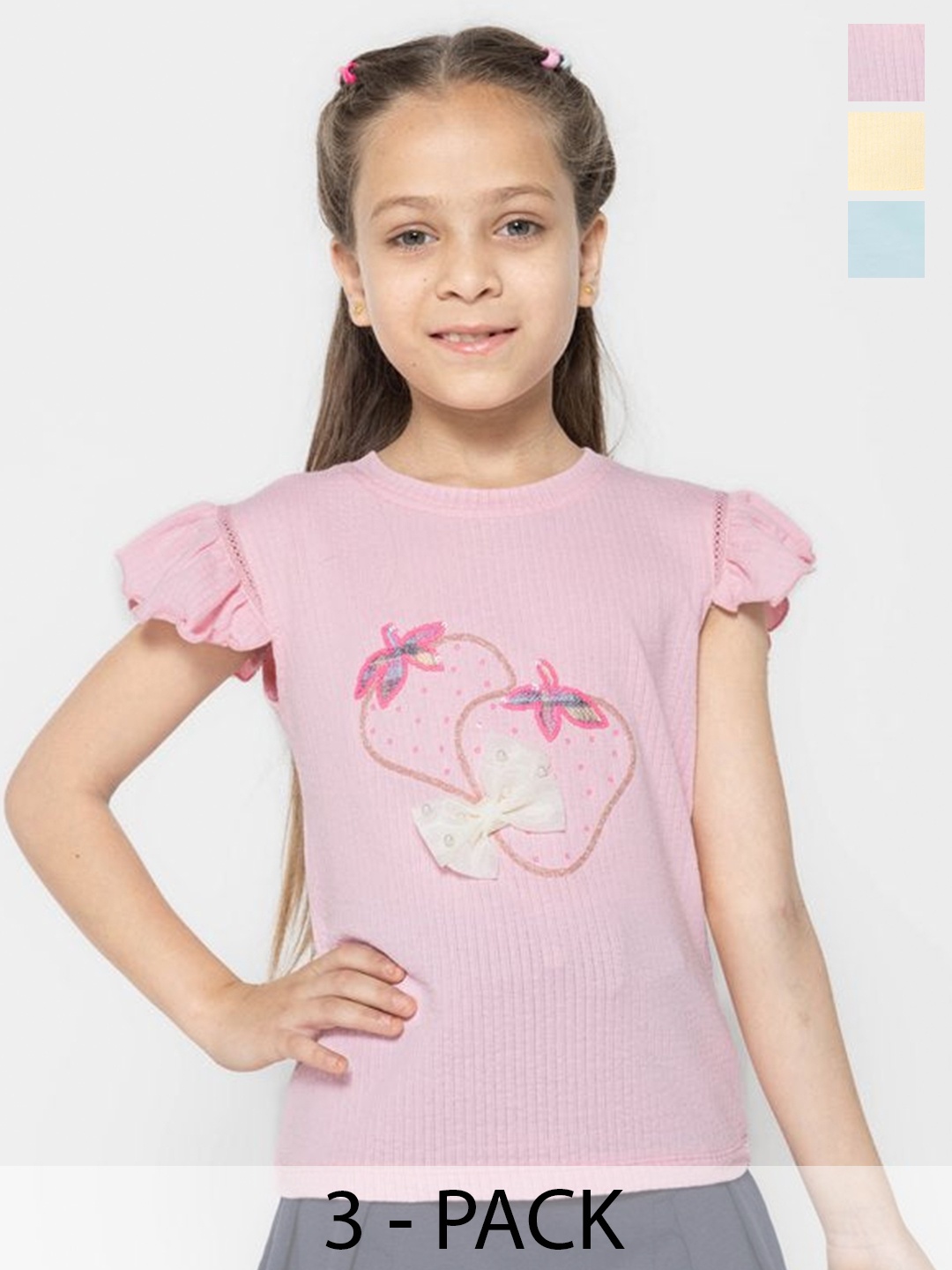 

PAMPOLINA Print Cotton Top, Multi