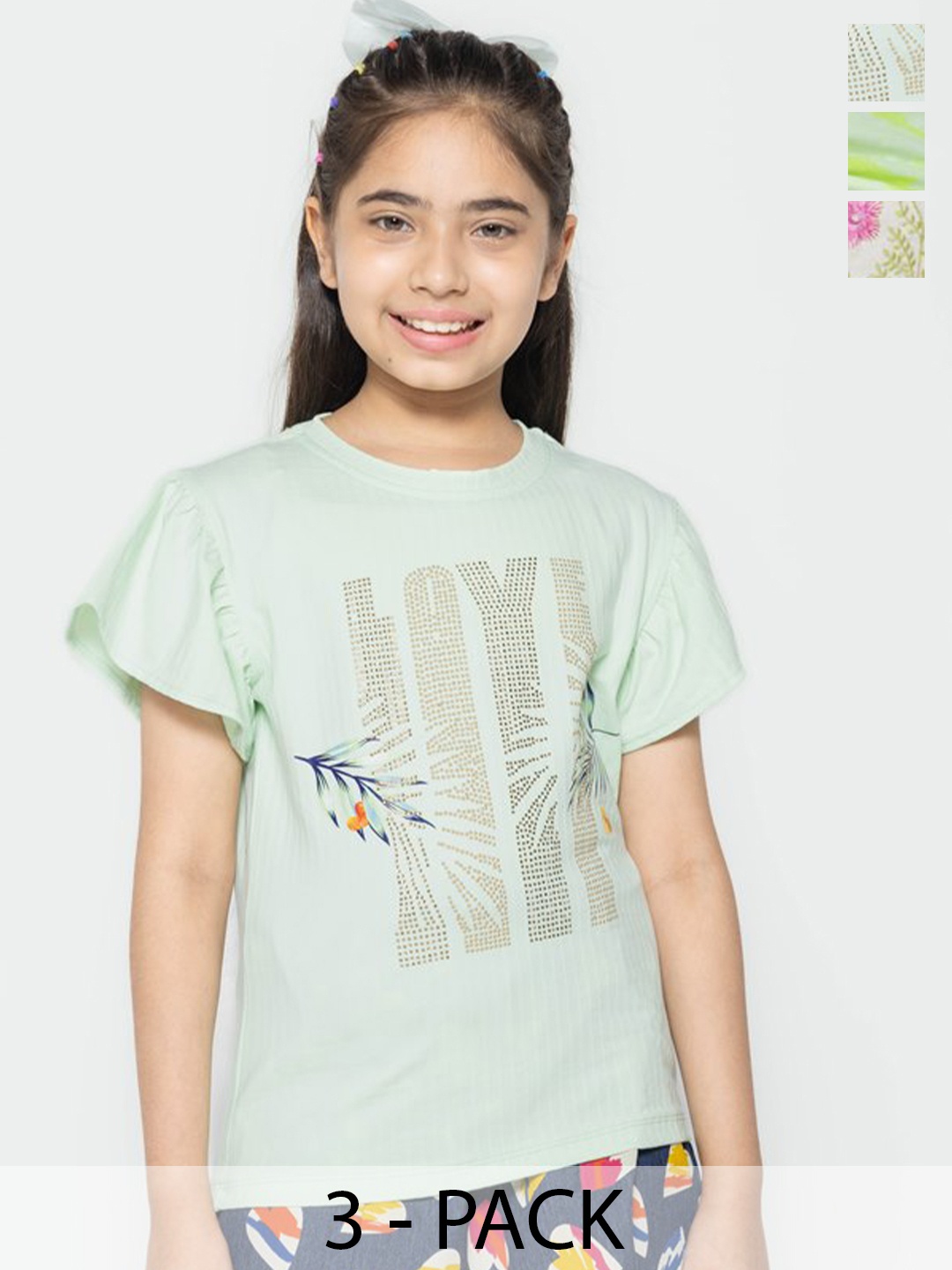 

PAMPOLINA Print Cotton Top, Multi