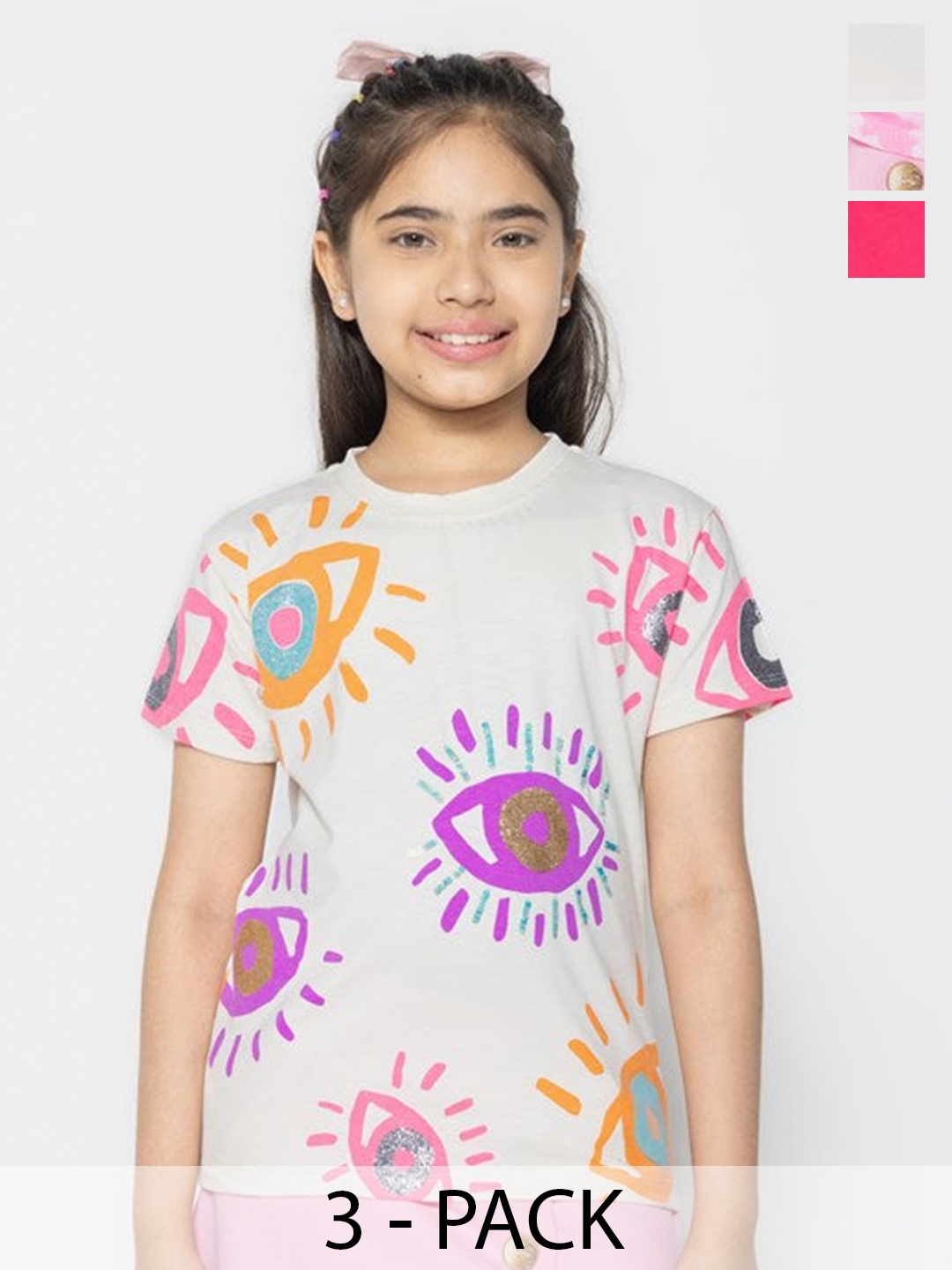

PAMPOLINA Print Cotton Top, Multi