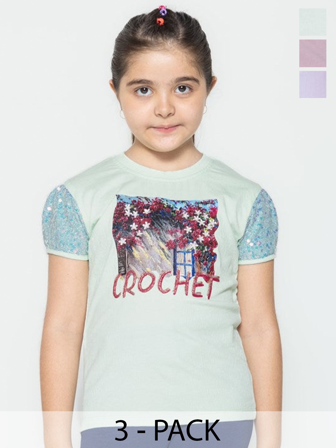 

PAMPOLINA Print Cotton Top, Multi