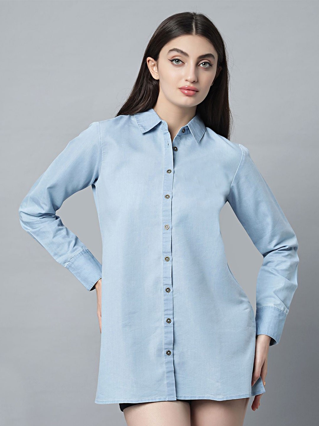 

The Roadster Lifestyle Co Long Sleeve Shirts, Blue