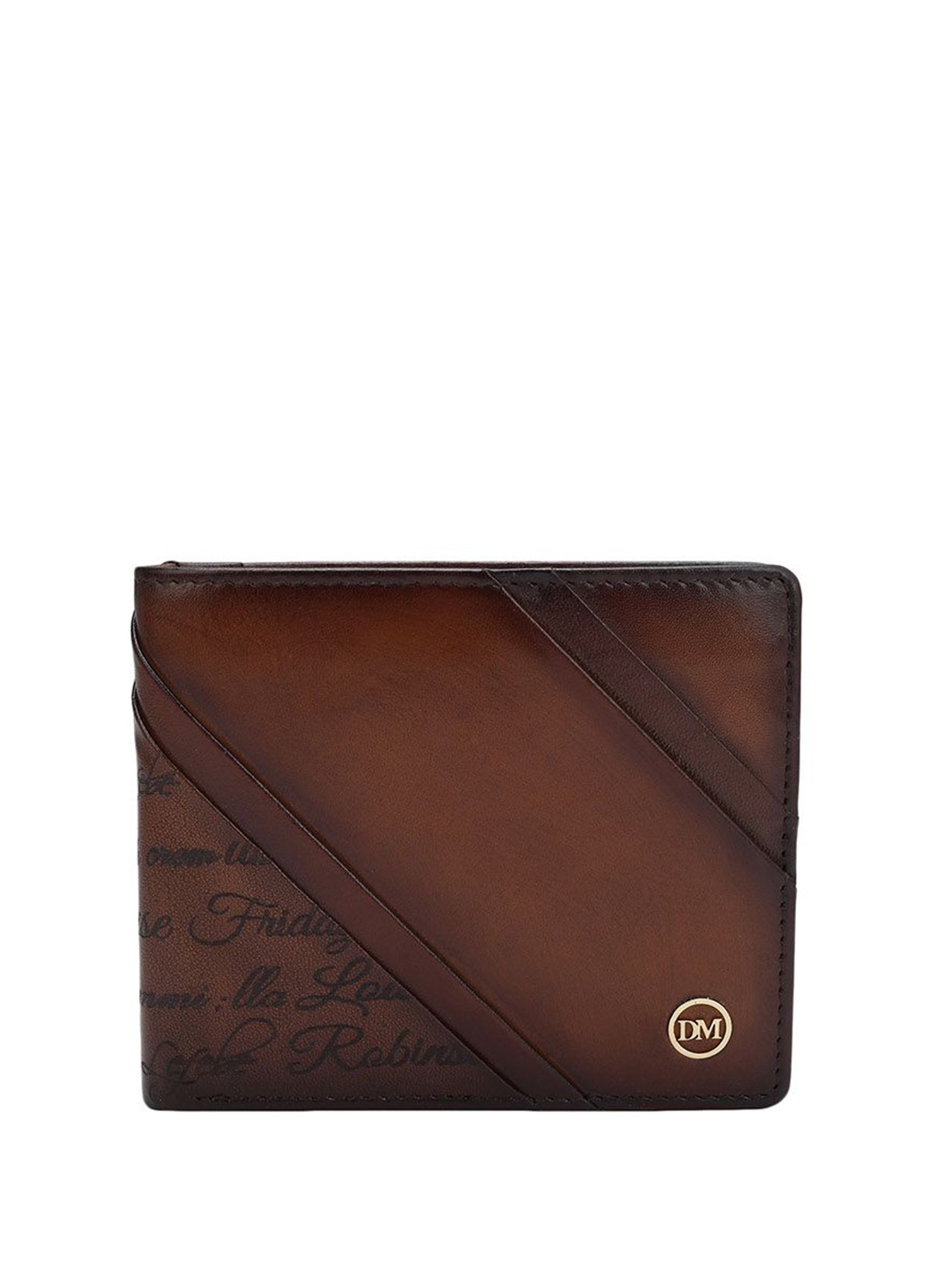 

Da Milano Men Leather Two Fold Wallet, Brown