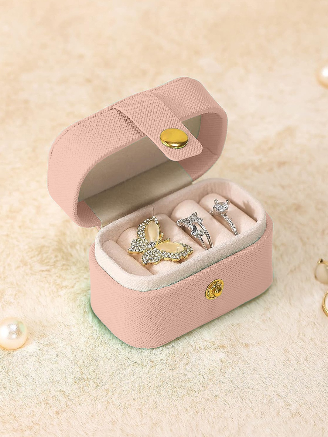 

Cortina Peach-Coloured Set of 1 Regular Jewellery Organiser Organisers