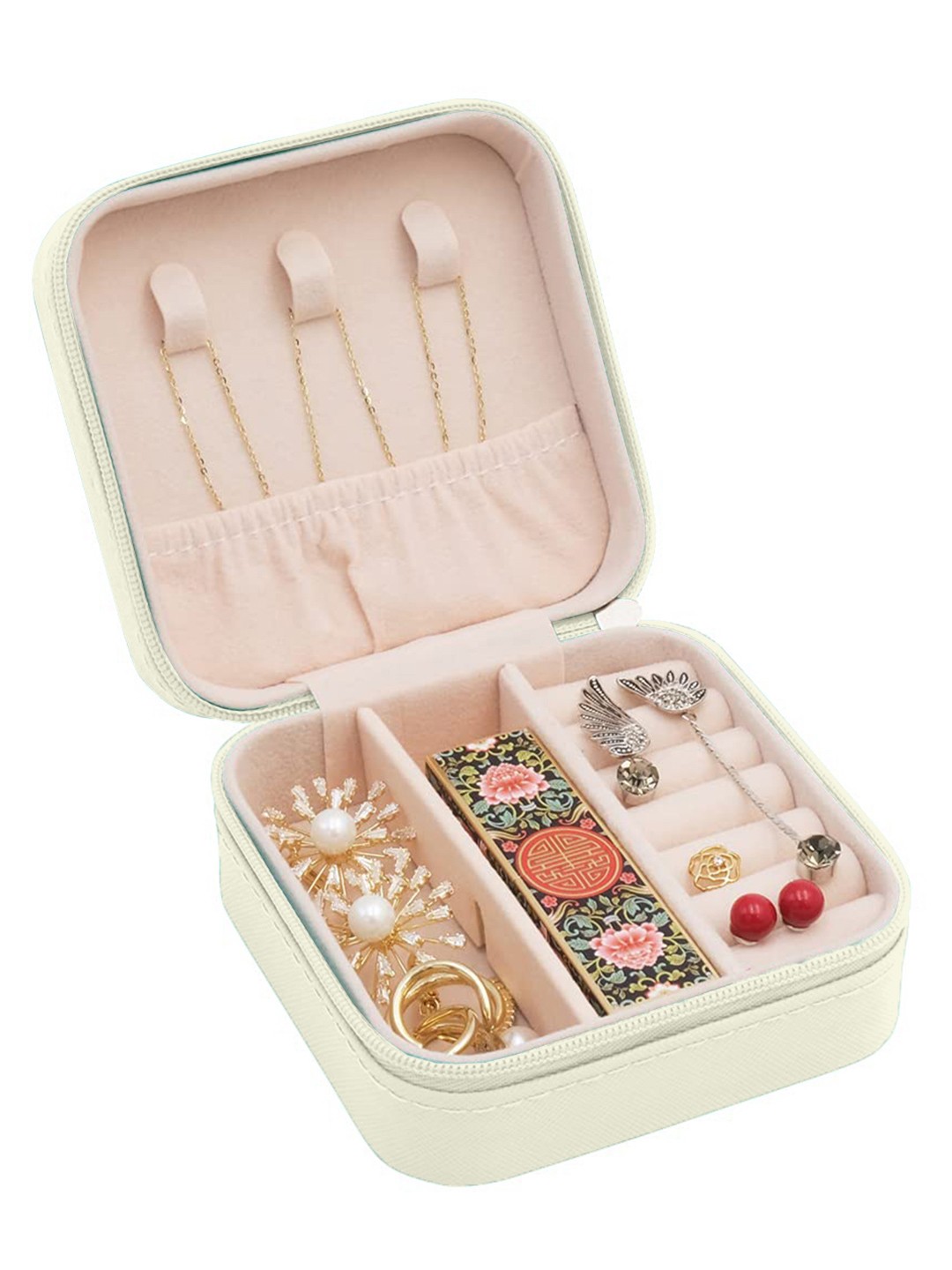 

Cortina Cream-Coloured Set of 1 Regular Jewellery Organiser Organisers