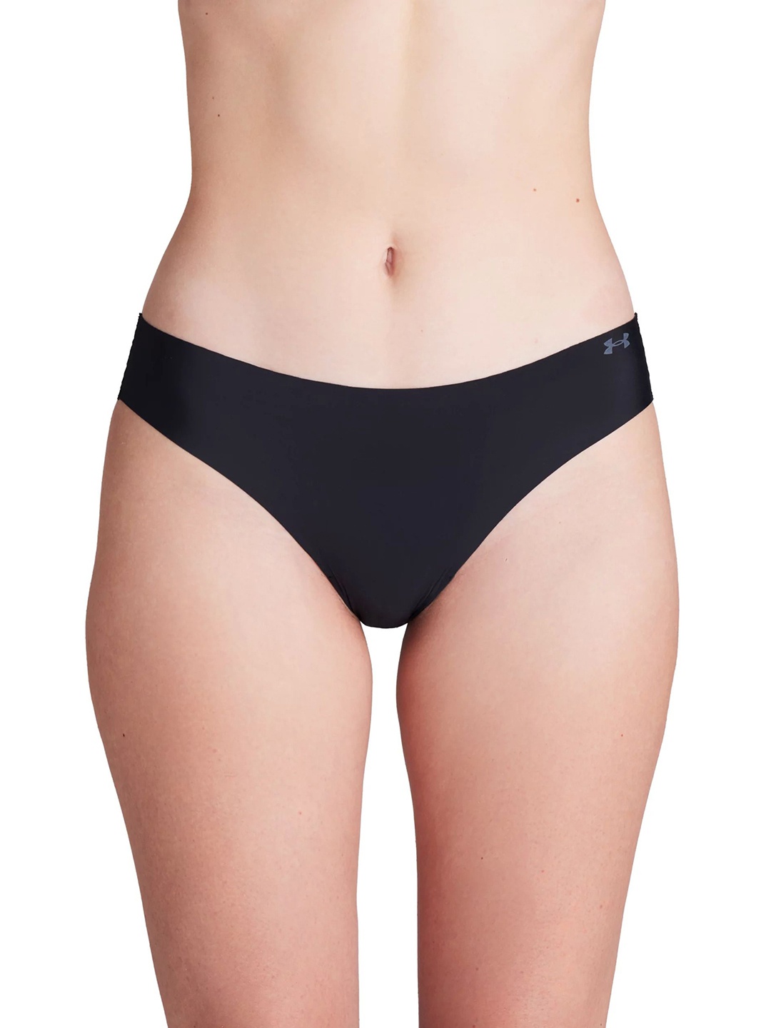 

UNDER ARMOUR Pure Stretch No Show Bikini Briefs 1383897-001, Black