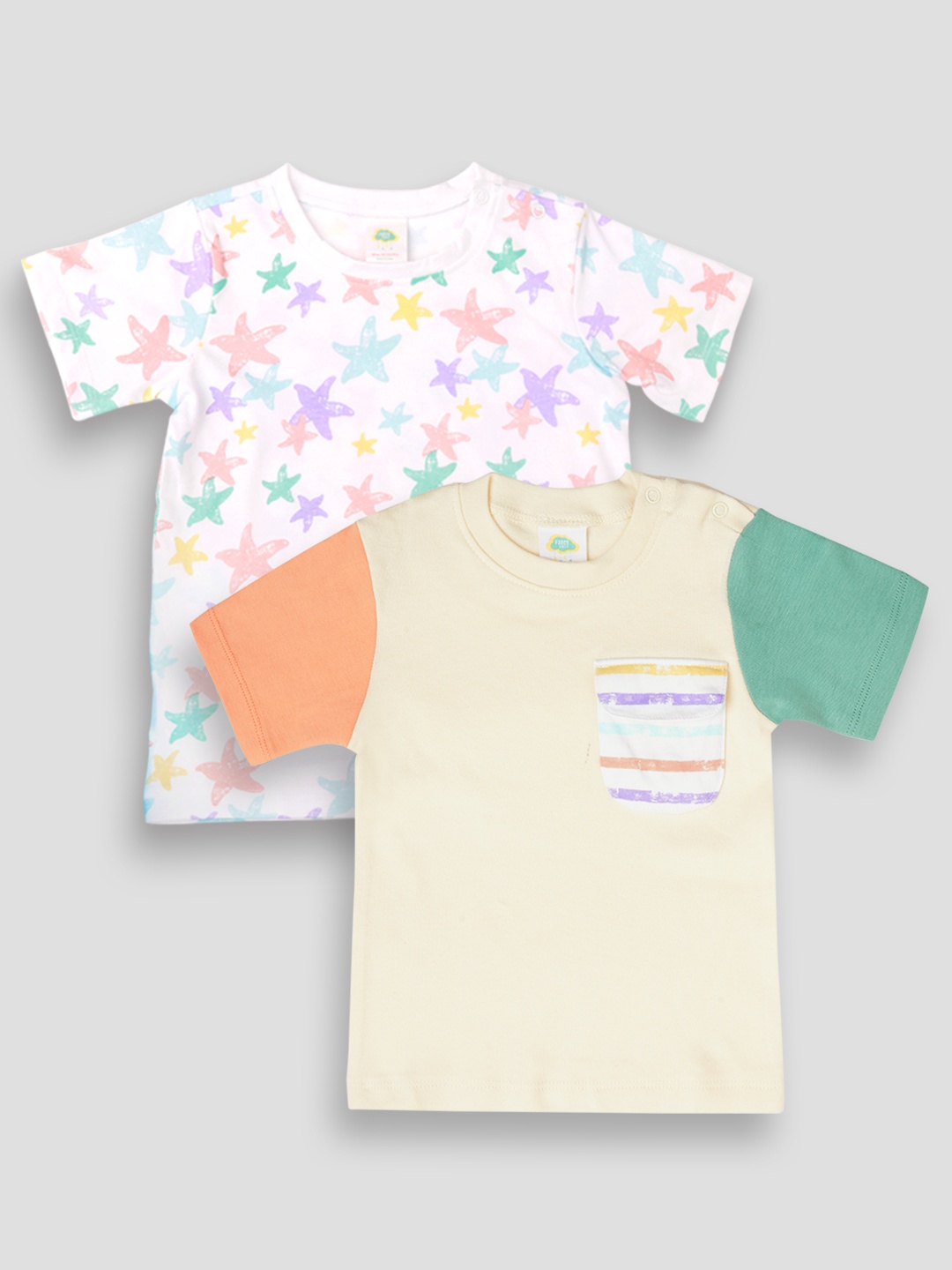 

Fancy Fluff Boys Printed Pockets T-shirt, Multi