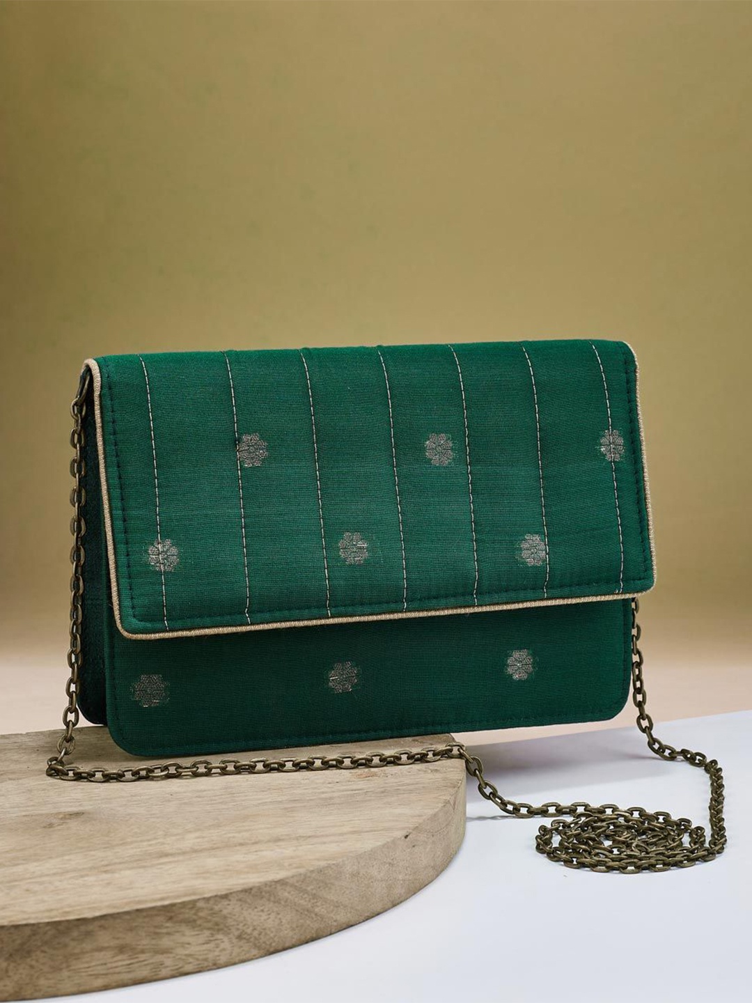 

Fabindia Purse Clutch, Green