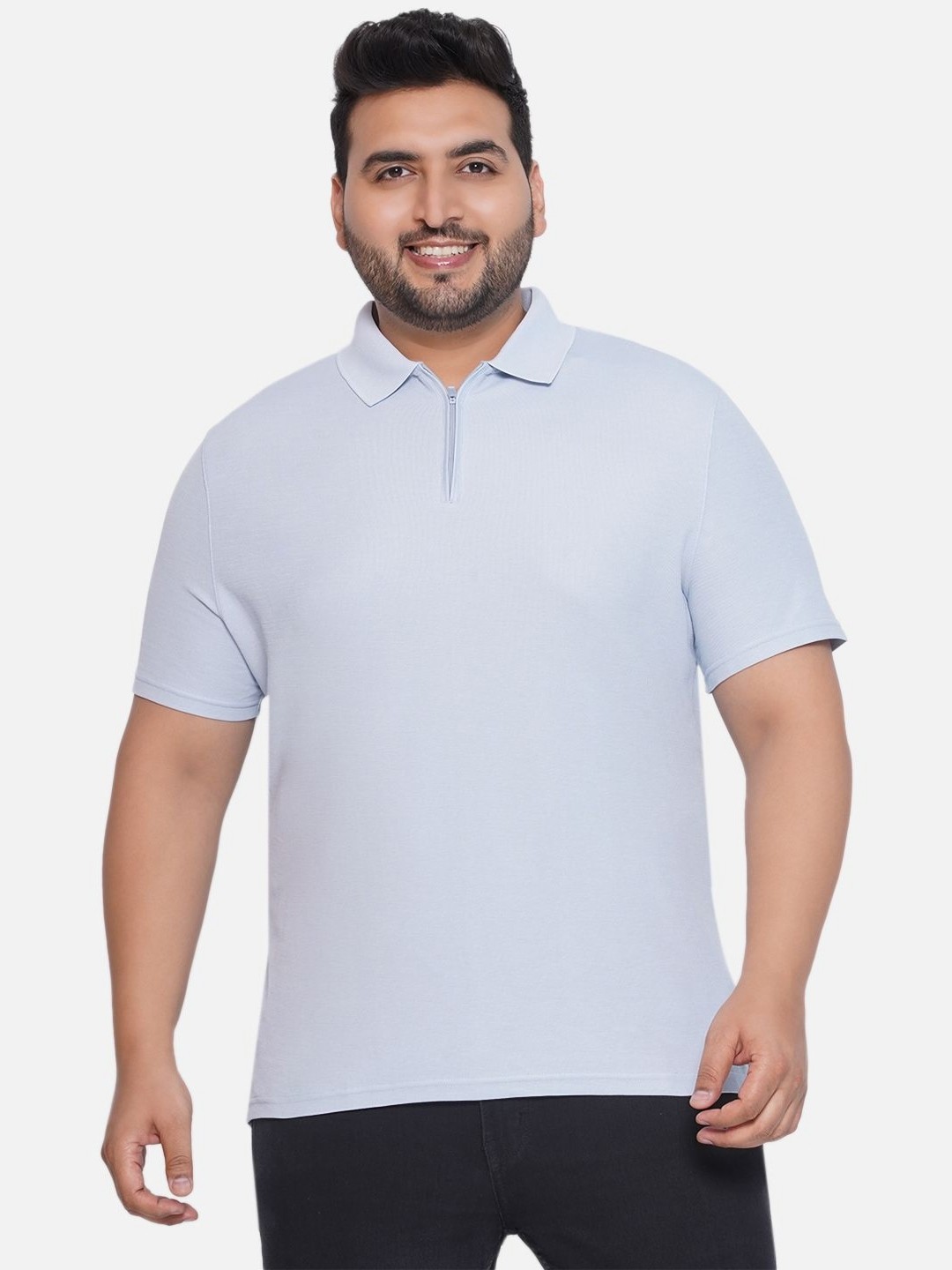 

Santonio Men Plus Size Henley Neck Pockets T-shirt, Blue