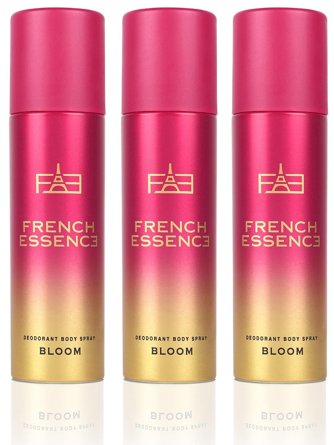 

FRENCH ESSENCE Women Set of 3 Bloom Luxury Deodorants -150ml each, Pink