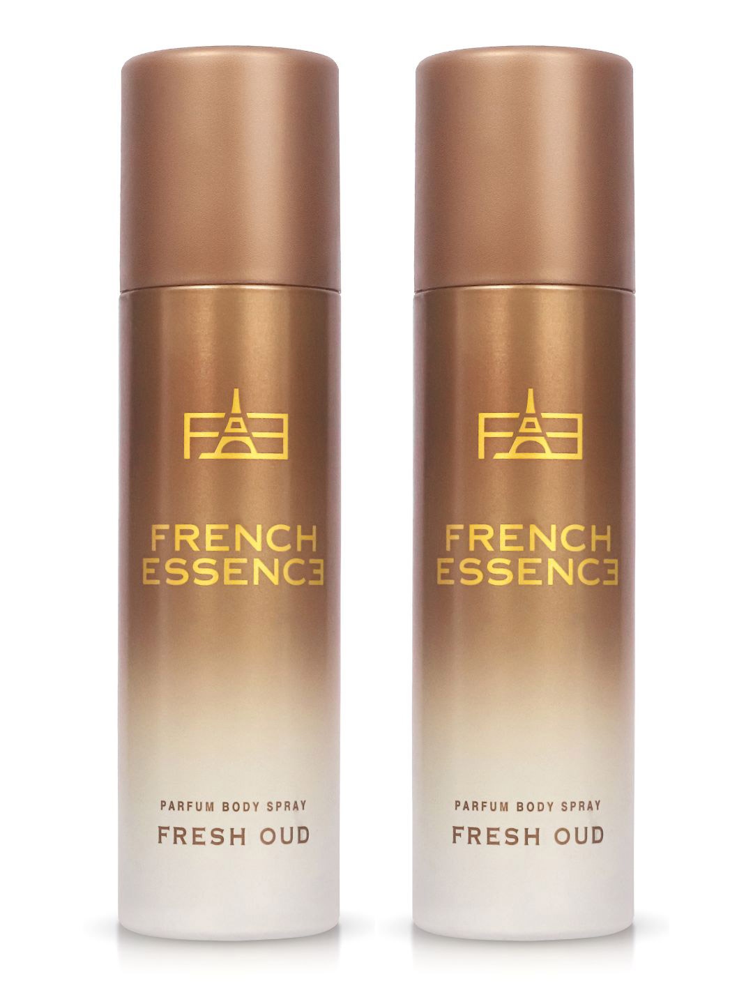 

FRENCH ESSENCE Fresh Oud Set Of 2 Luxury Deodorants - 120ml Each, Brown