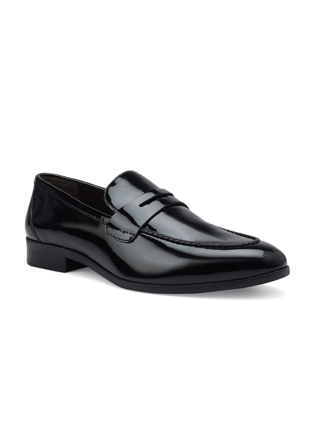 

ROSSO BRUNELLO Men Leather Formal Loafers, Black