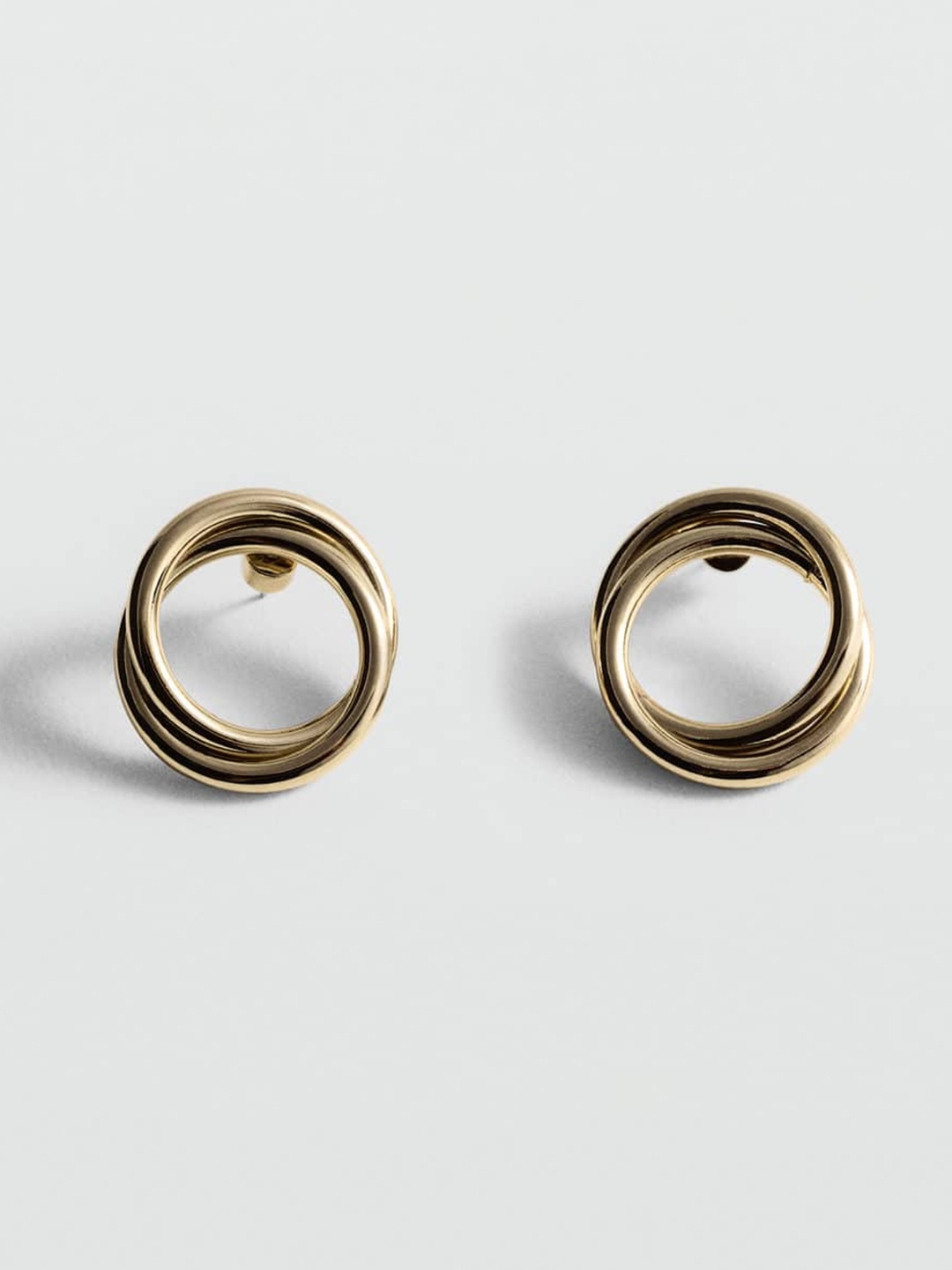 

MANGO Circular Studs Earrings, Gold