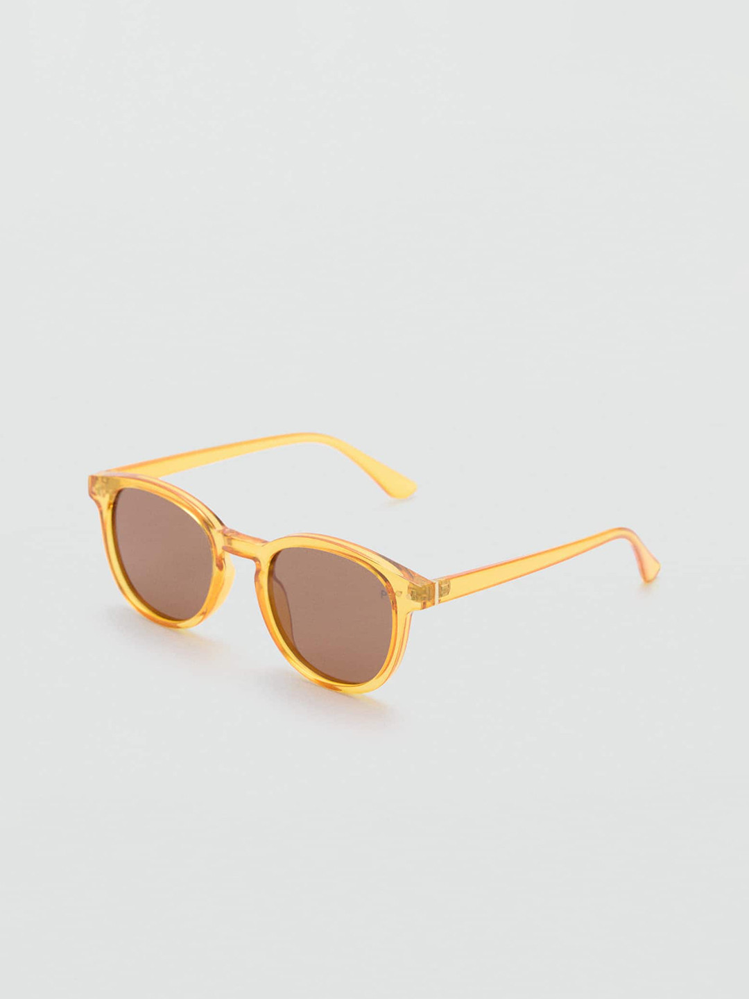 

MANGO MAN Round Sunglasses with Polarised and UV Protected Lens 77070574, Black