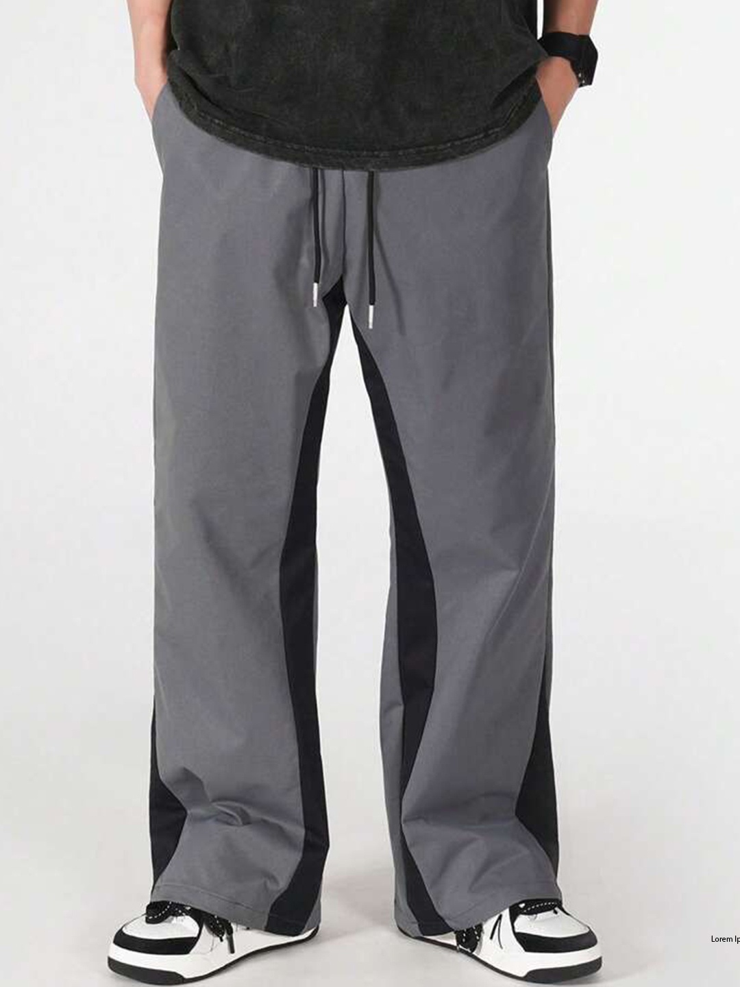 

TABADTOD Men Relaxed Loose Fit Trousers, Grey