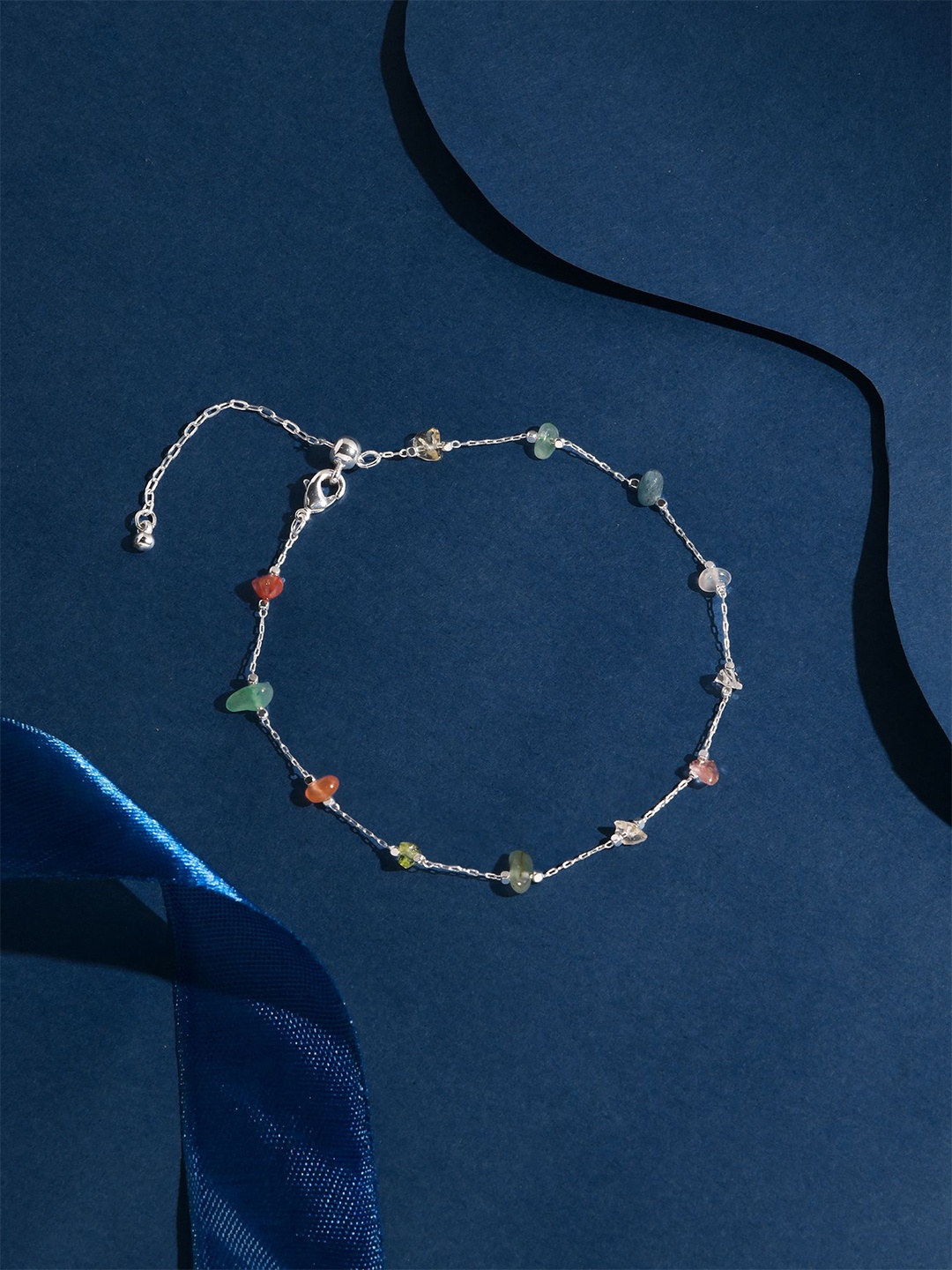 

Accessorize Silver-Plated Artificial Beads Anklet