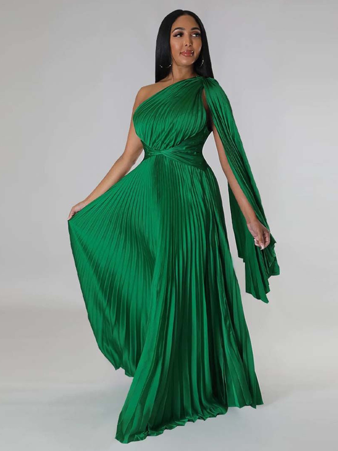 

PANKH Slit Sleeve Maxi Dress, Green