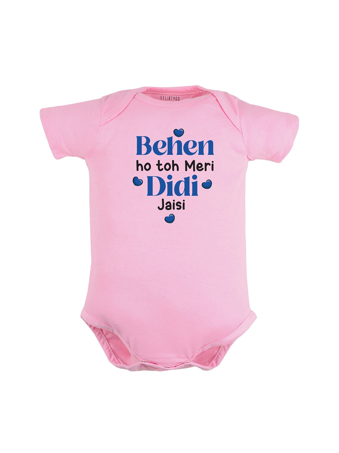 

FFLIRTYGO Infants Printed Pure Cotton Bodysuit, Pink