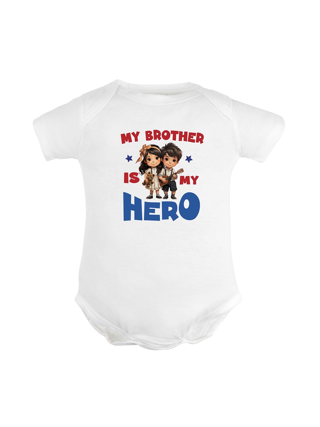 

FFLIRTYGO Infants Kids Printed Cotton Bodysuit, White