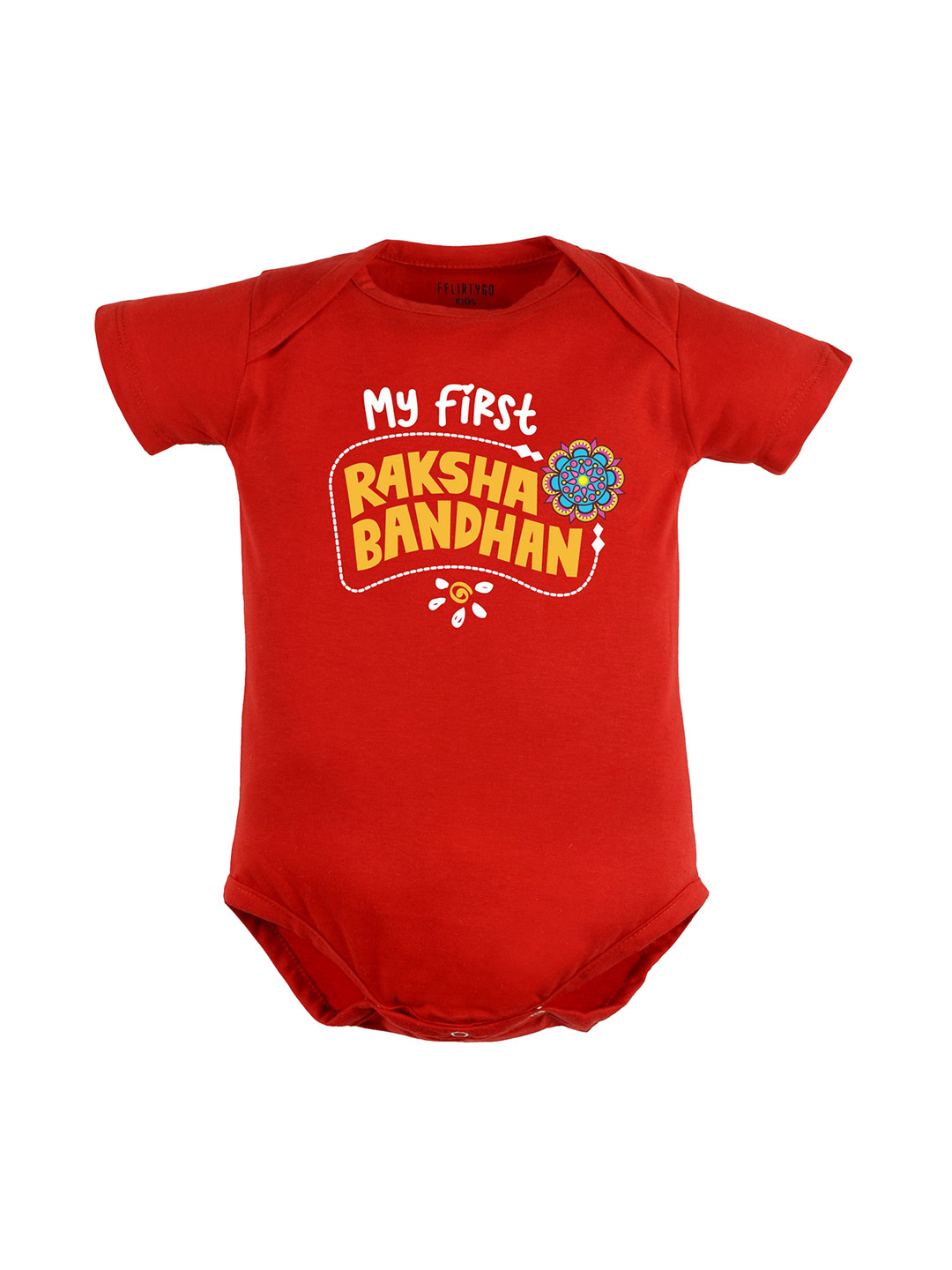 

FFLIRTYGO Infant Printed Pure Cotton Bodysuit, Red