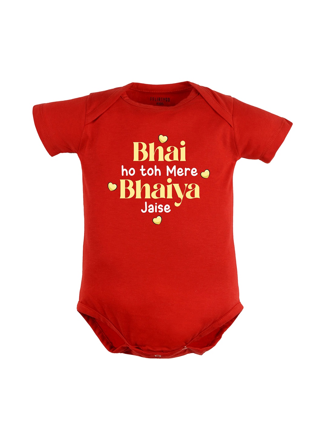 

FFLIRTYGO Infant Printed Pure Cotton Bodysuit, Red