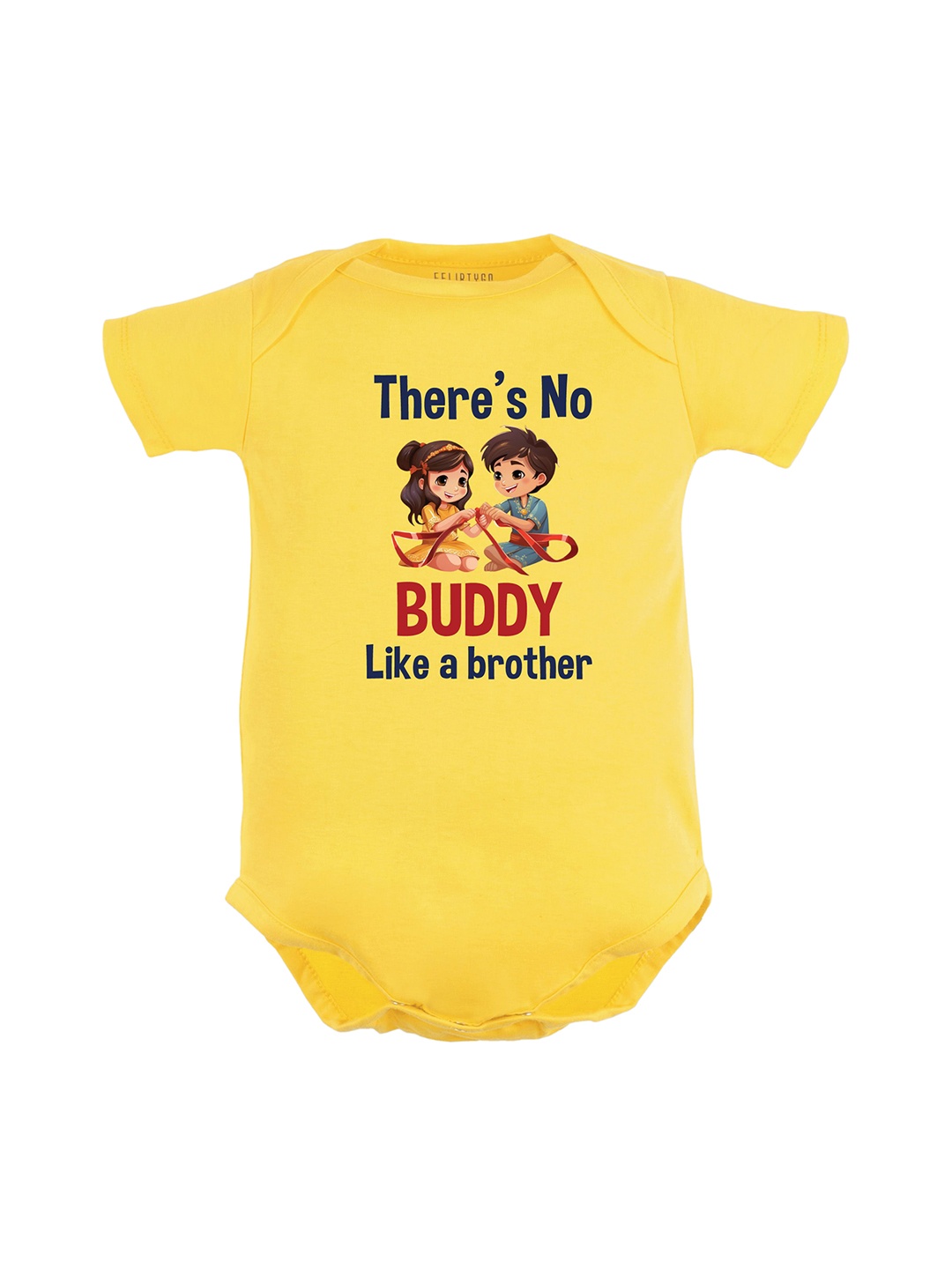 

FFLIRTYGO Infants Printed Pure Cotton Bodysuit, Yellow