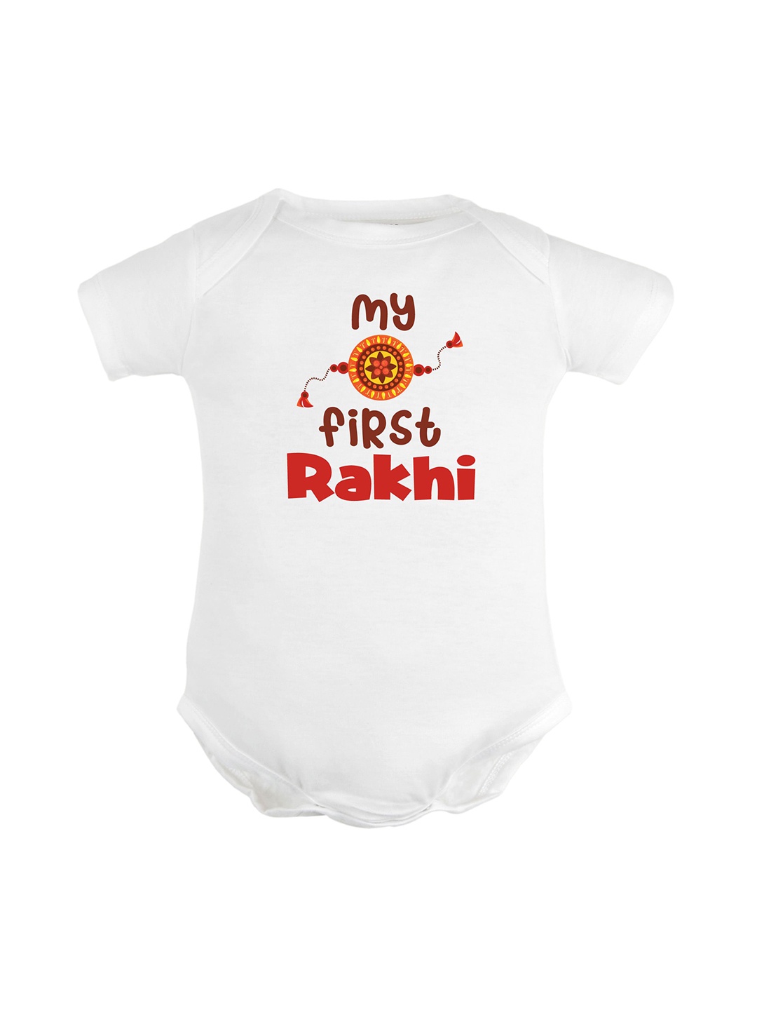 

FFLIRTYGO Infant Printed Pure Cotton Bodysuit, White