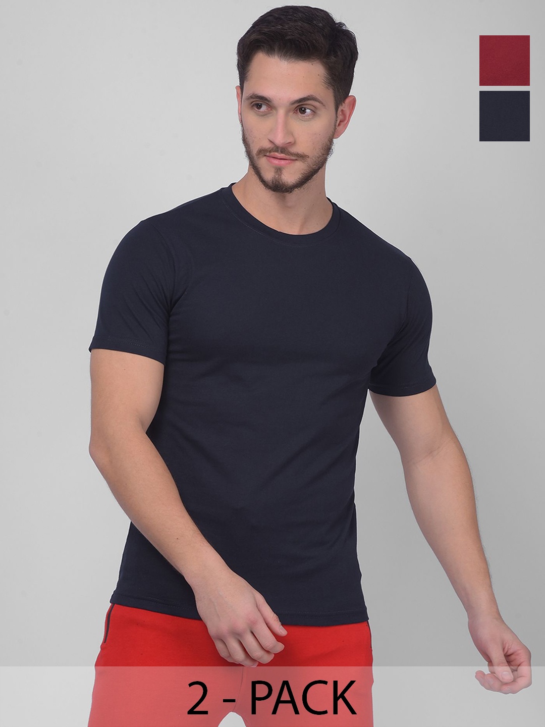 

Zeal Men 2 V-Neck Pockets T-shirt, Red