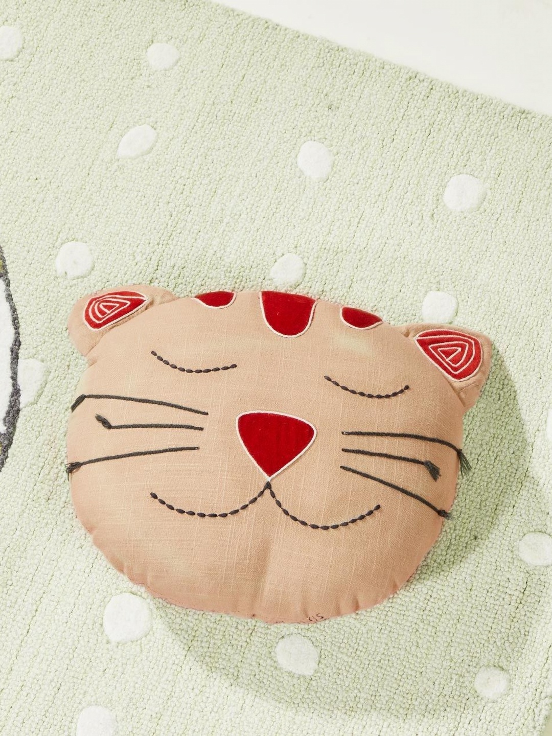 

Fabindia Beige & Red Printed Cotton Cushions