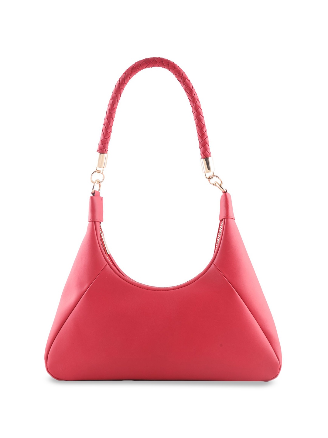 

Baraca Colourblocked Leather Shopper Handheld Bag with Quilted, Red
