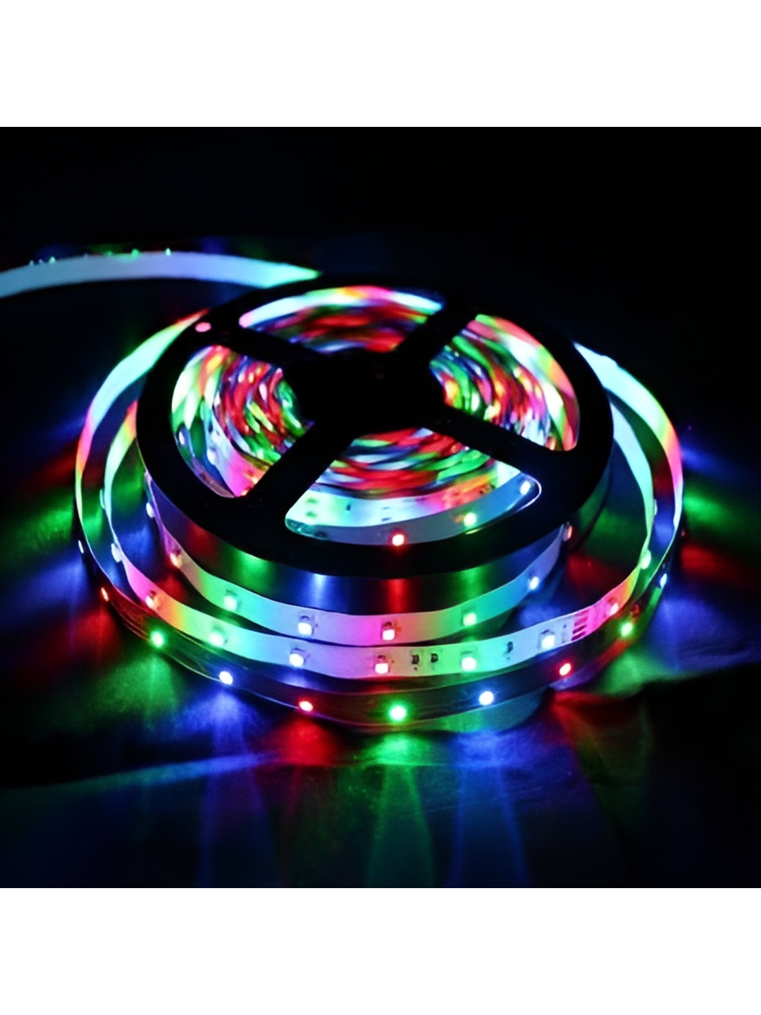 ENORMITY 2-Pcs Red & Blue Rice Shaped LED String Lights Rope With Remote