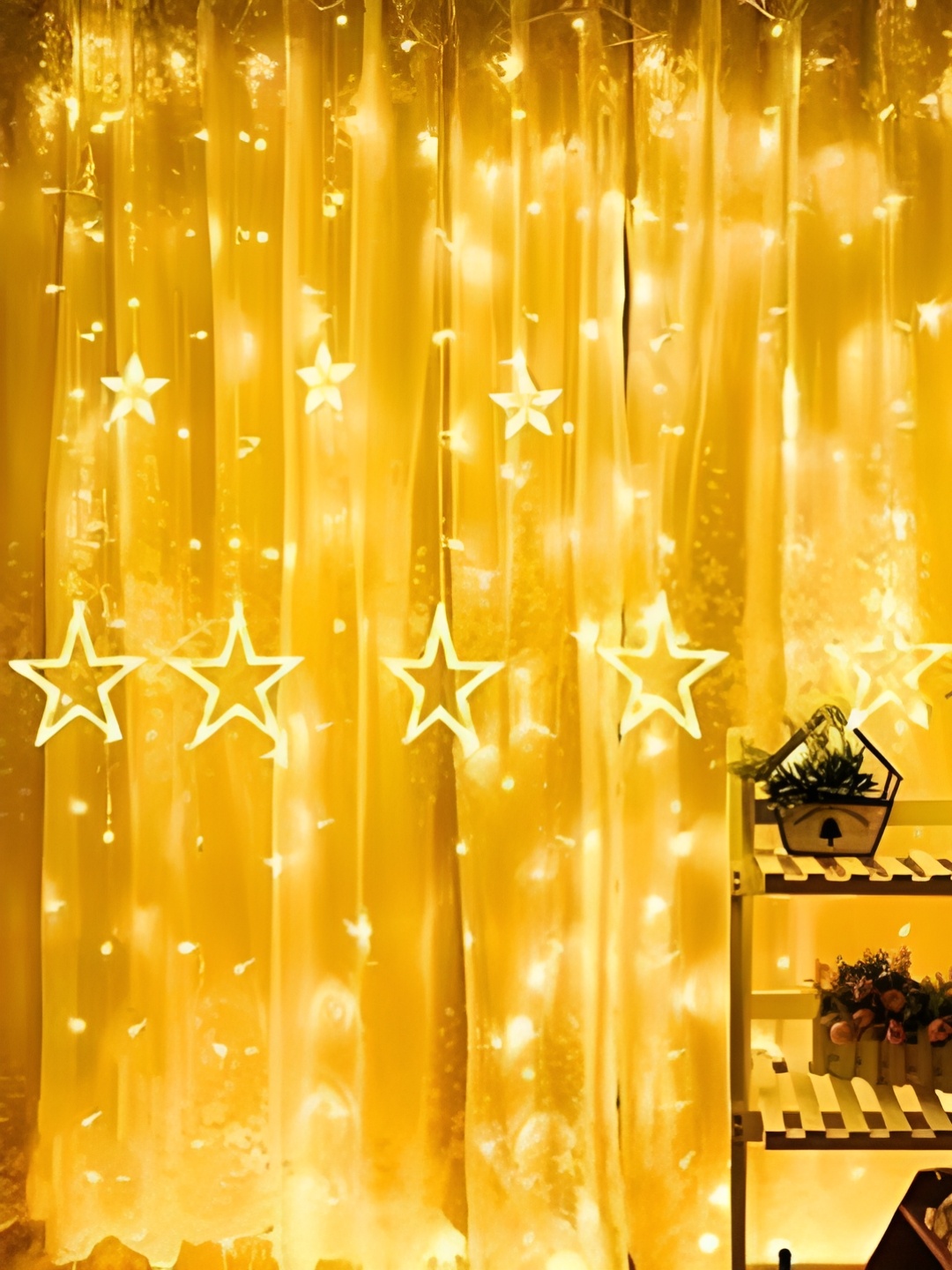 

ENORMITY Yellow Star Shape String Lights