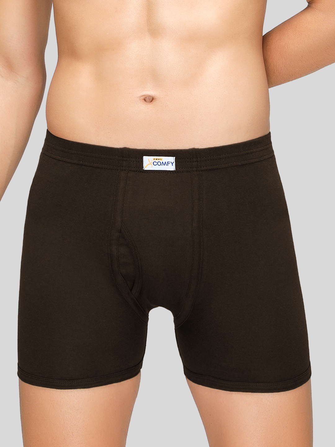 

AMUL COMFY Mid Rise Pure Cotton Short Trunk AC-FCTRIE-CB-S-1PC, Coffee brown