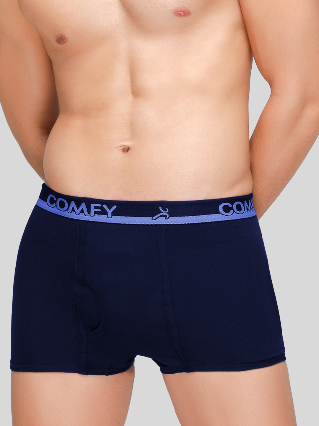 

AMUL COMFY Pure Cotton Mid-Rise Trunks AC-MTROE-NY-XL-1PC, Navy blue