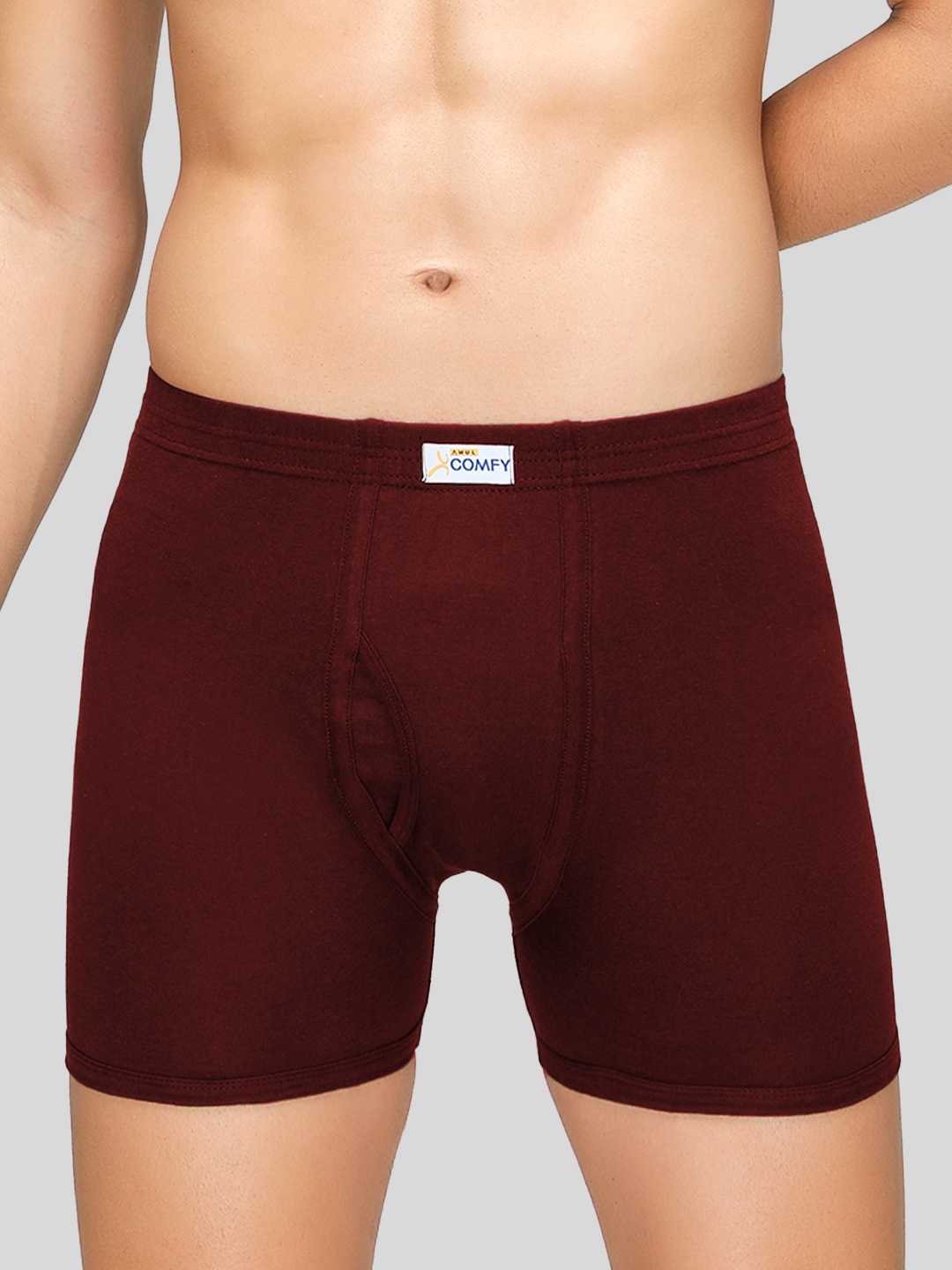 

AMUL COMFY Pure Cotton Breathability Trunks-AC-FCTRIE-MAR-XL-1PC, Maroon