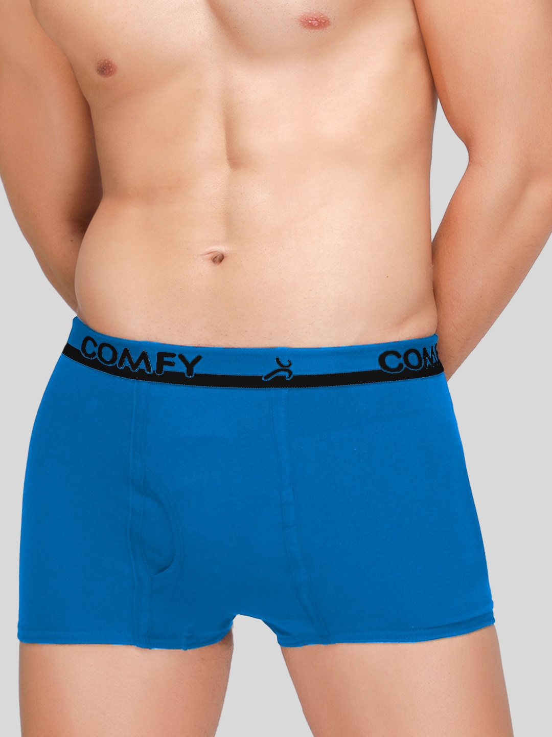 

AMUL COMFY Pure Cotton Breathability Trunks-AC-MTROE-SKY-S-1PC, Blue