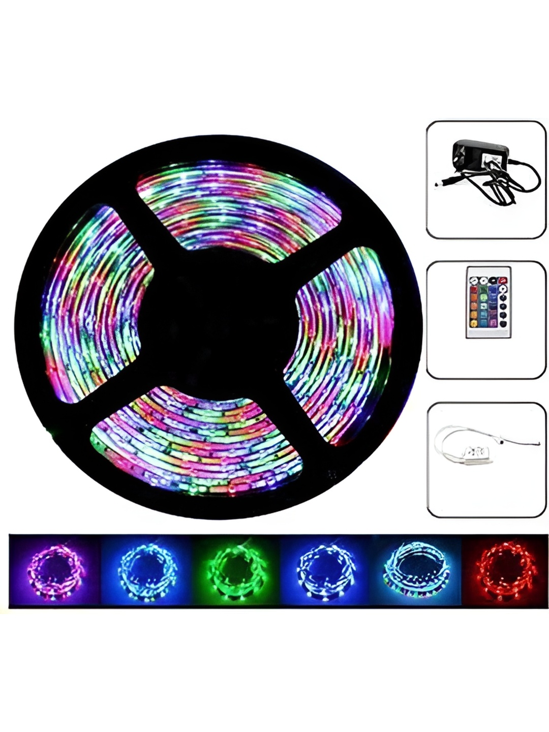 

ENORMITY Blue & Green Rice Shape Remote Control String Lights