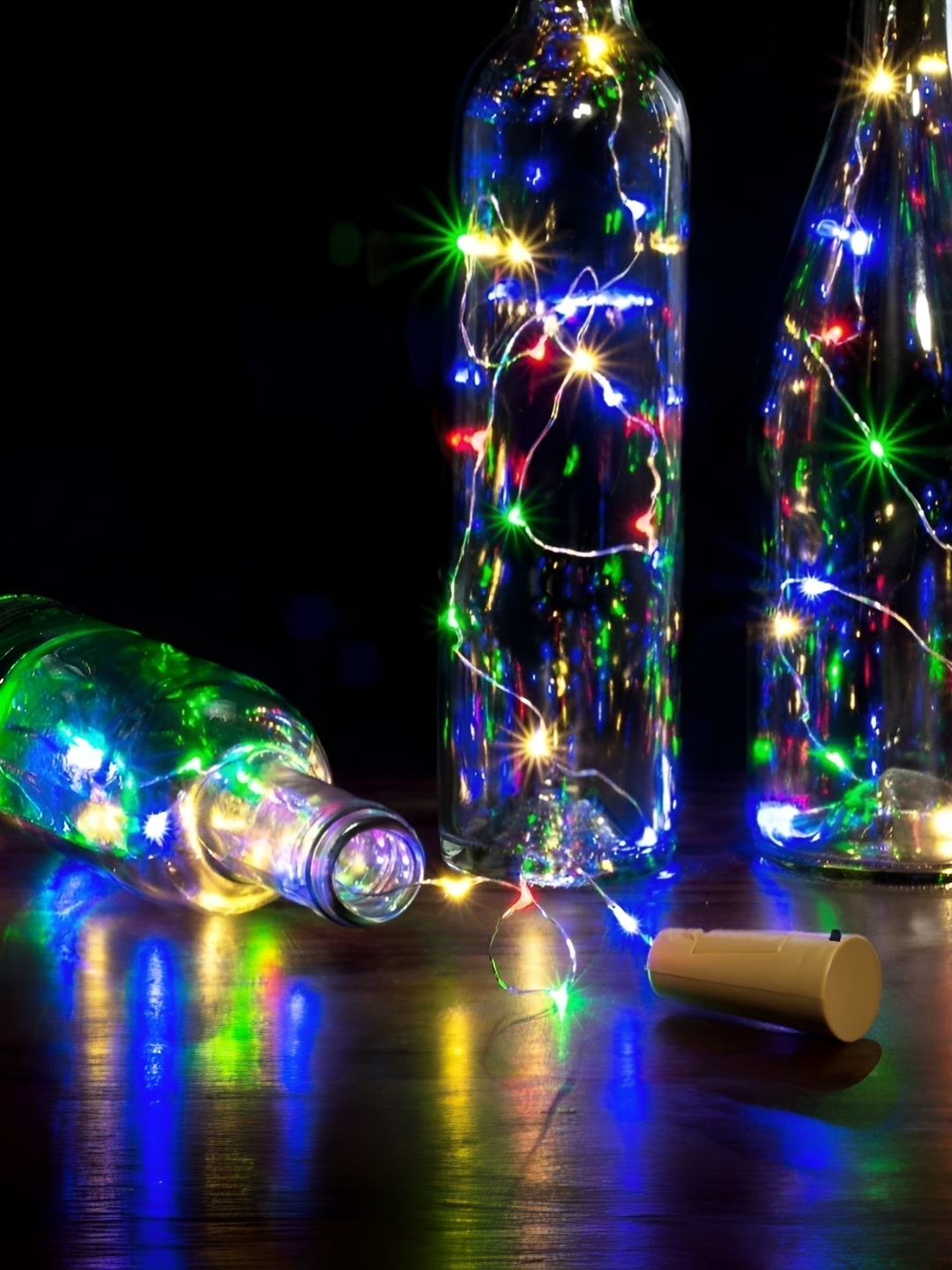 

ENORMITY 10Pcs Blue & Green Rice Shape String Lights