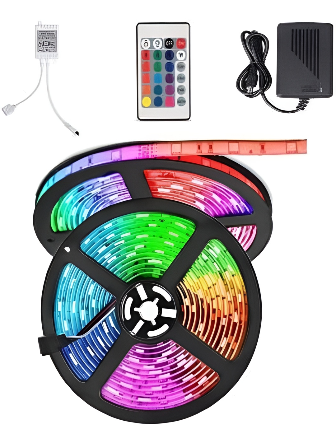 

ENORMITY Purple & Green Rice Shape Rope String Lights