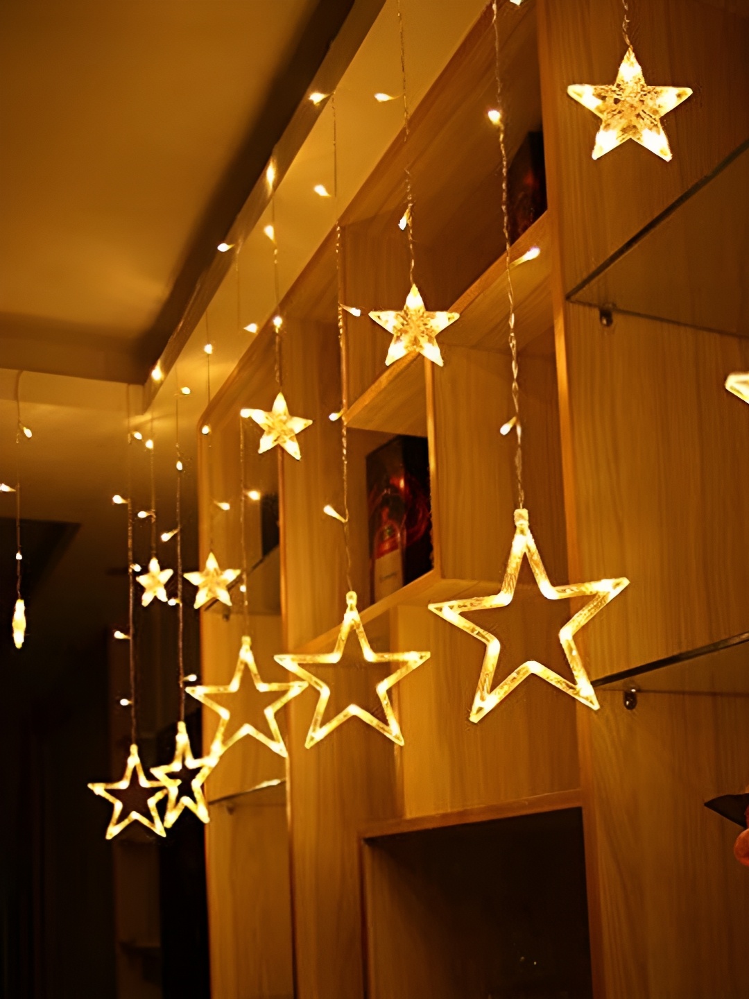 

ENORMITY Yellow Star Shaped LED String Lights With Controller