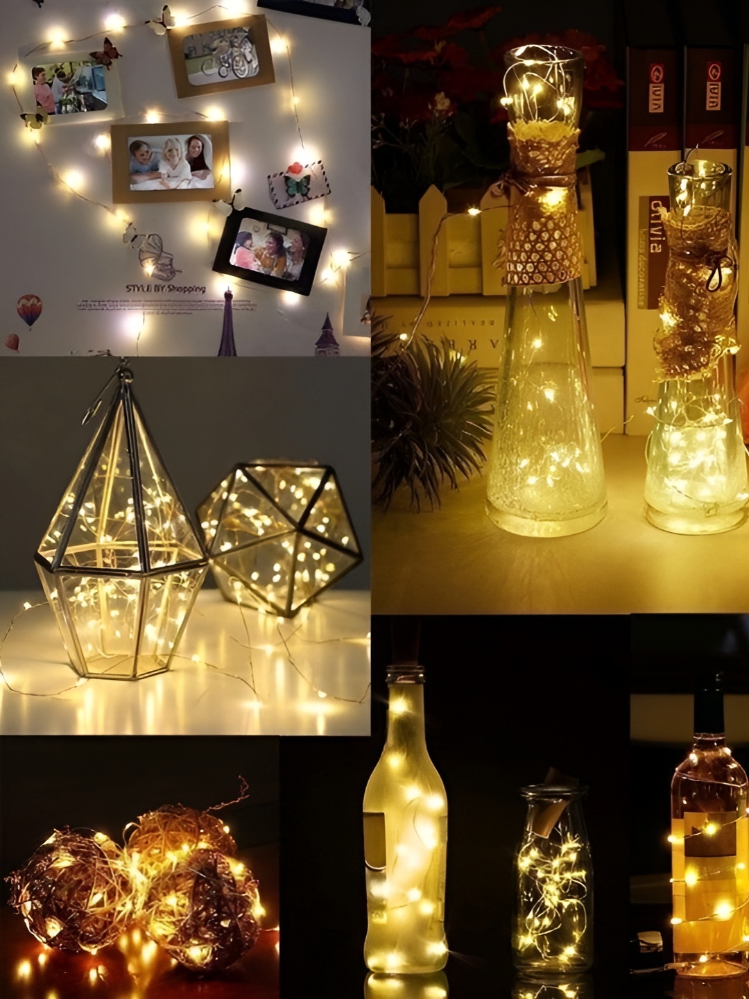 

ENORMITY 10 Pcs Yellow Rice Shape String Lights