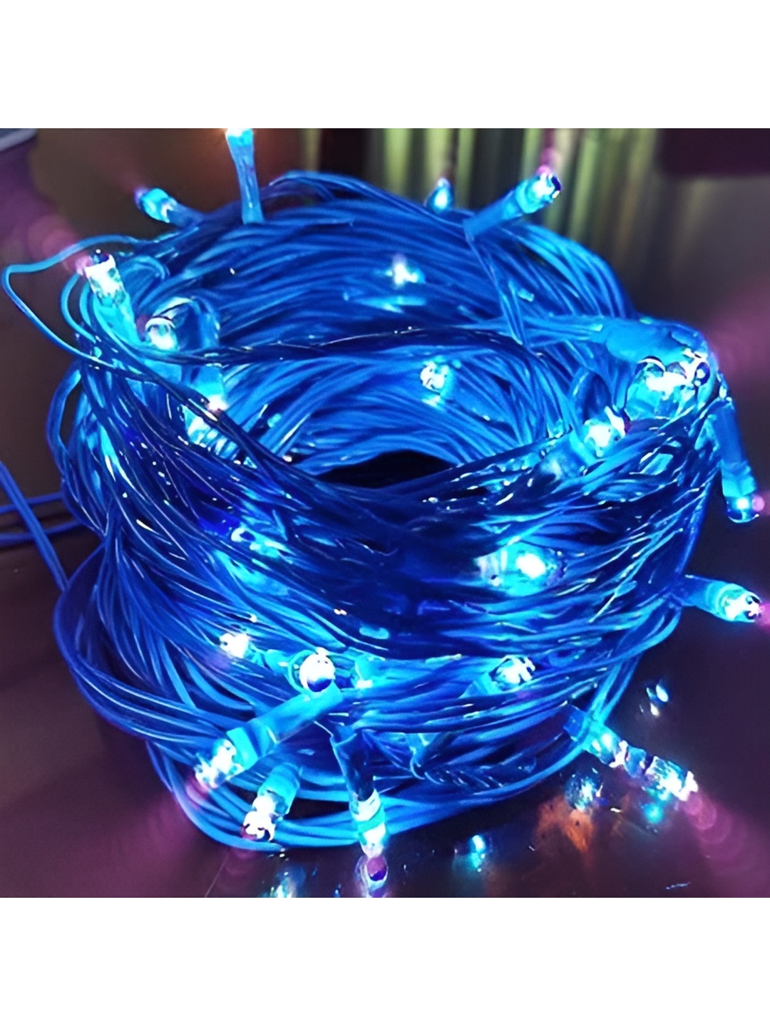 

ENORMITY Blue Rice Shape String Lights